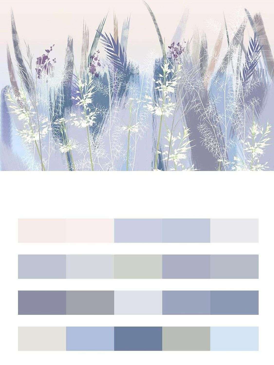 Абстракция полевые цветы  9-1806