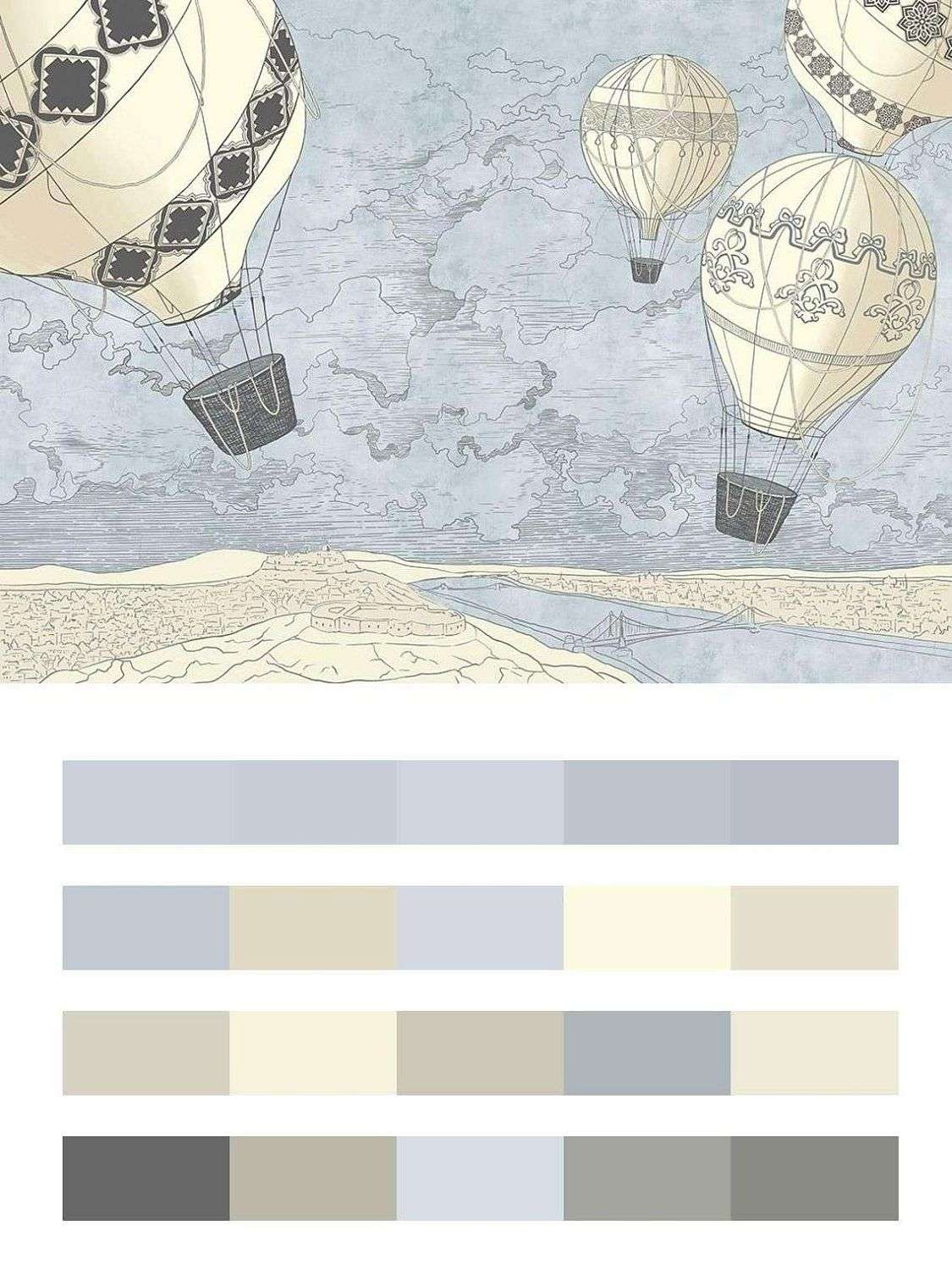 Воздушные шары на голубом фоне  12-1439