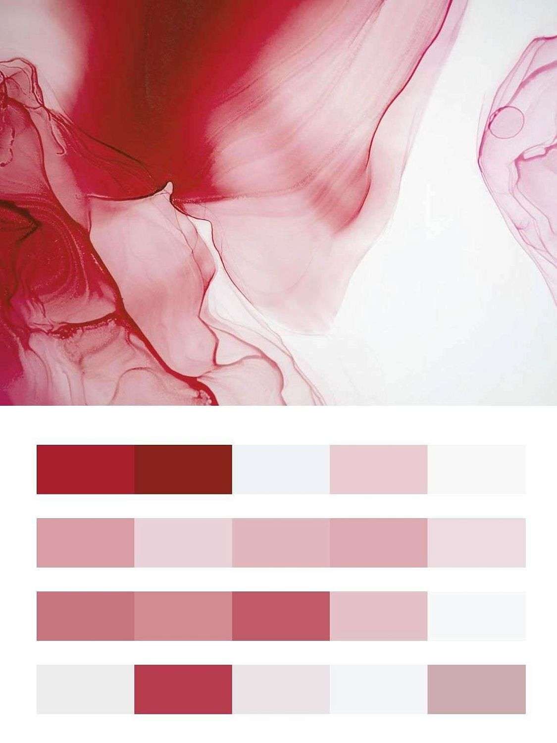 Красный флюид арт  9-1538