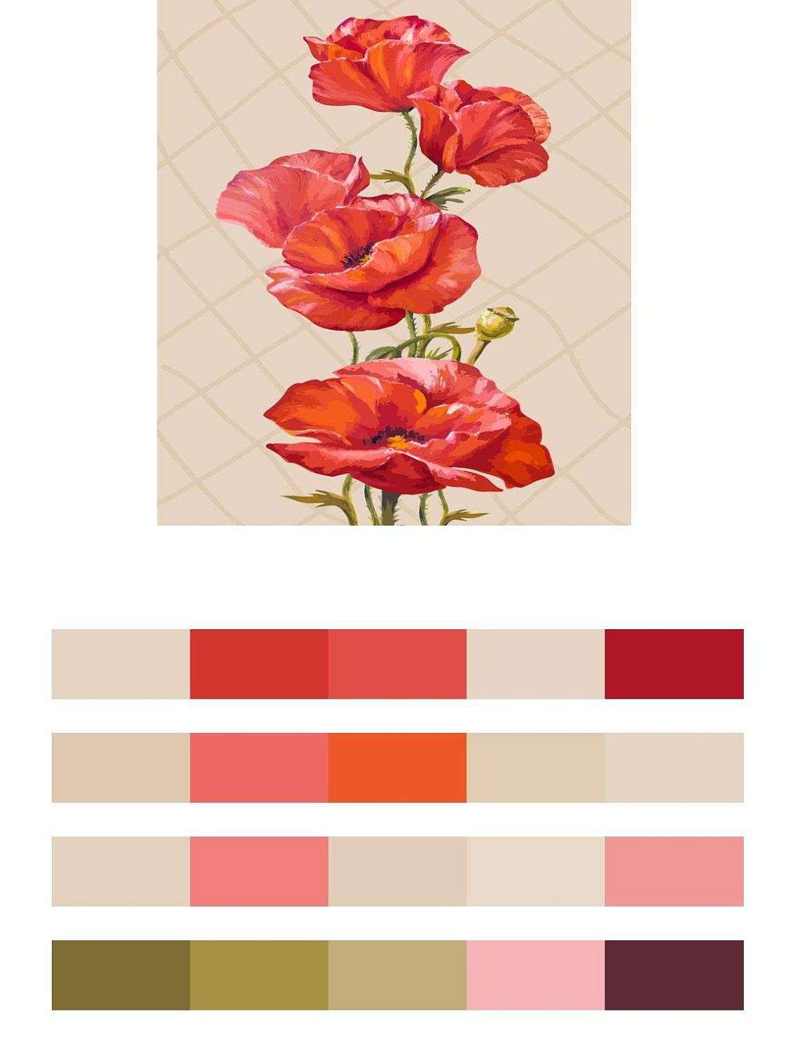 Красный мак  9-122