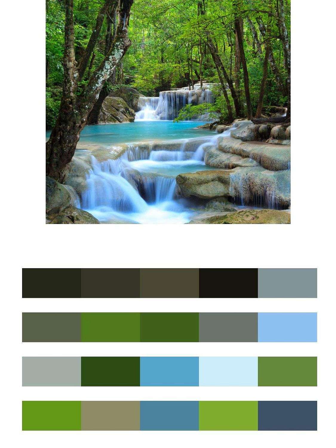 Водопад лазурный  9-854