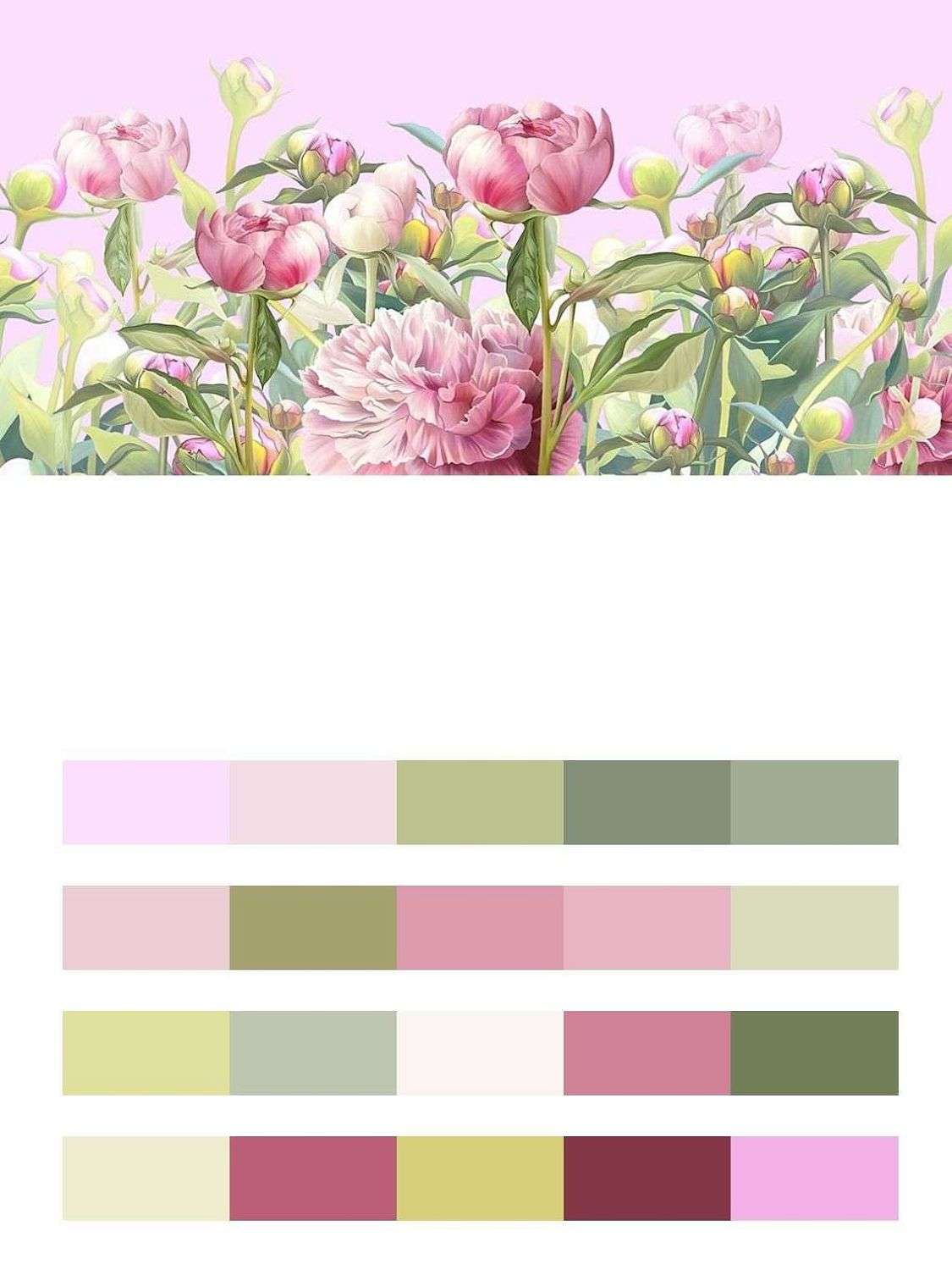 Акварельные пионы  10-877