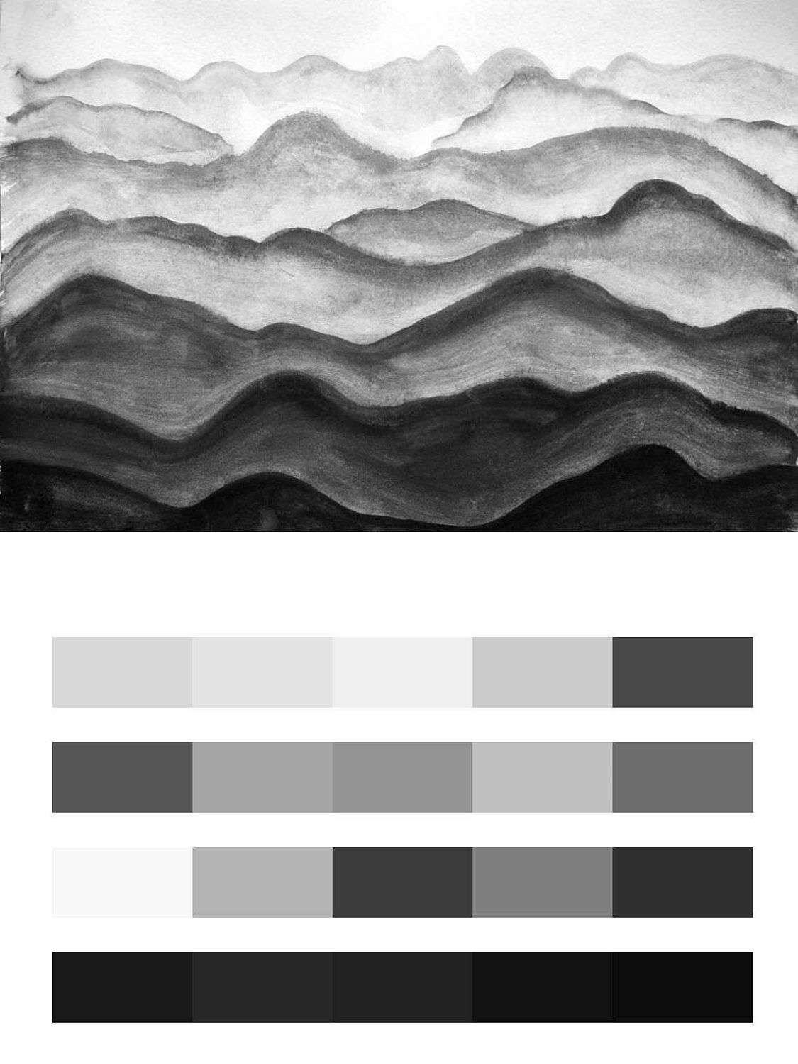 Серые 3д волны  9-1366