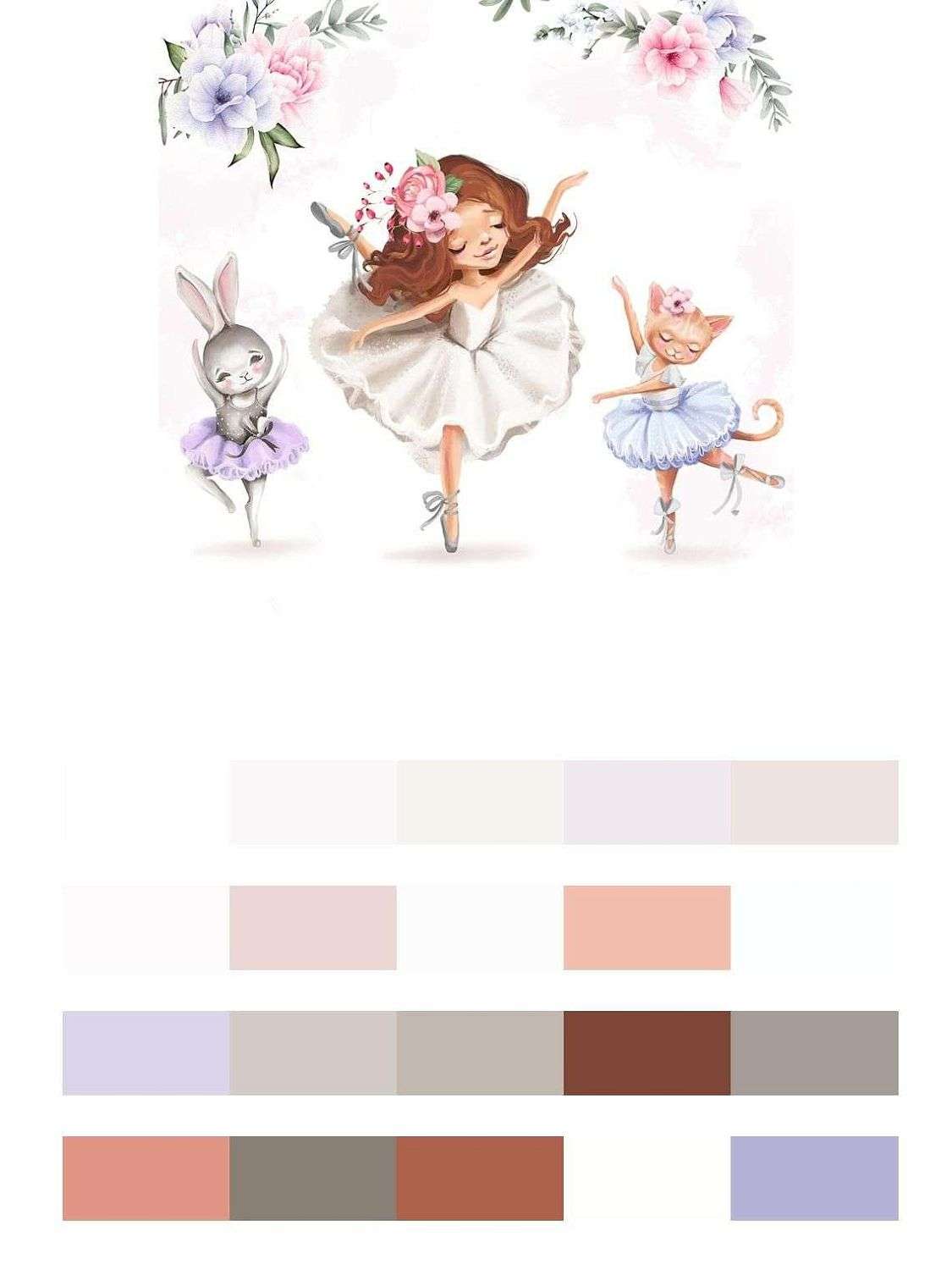 Балерина и лисичка с зайчиком  14-649