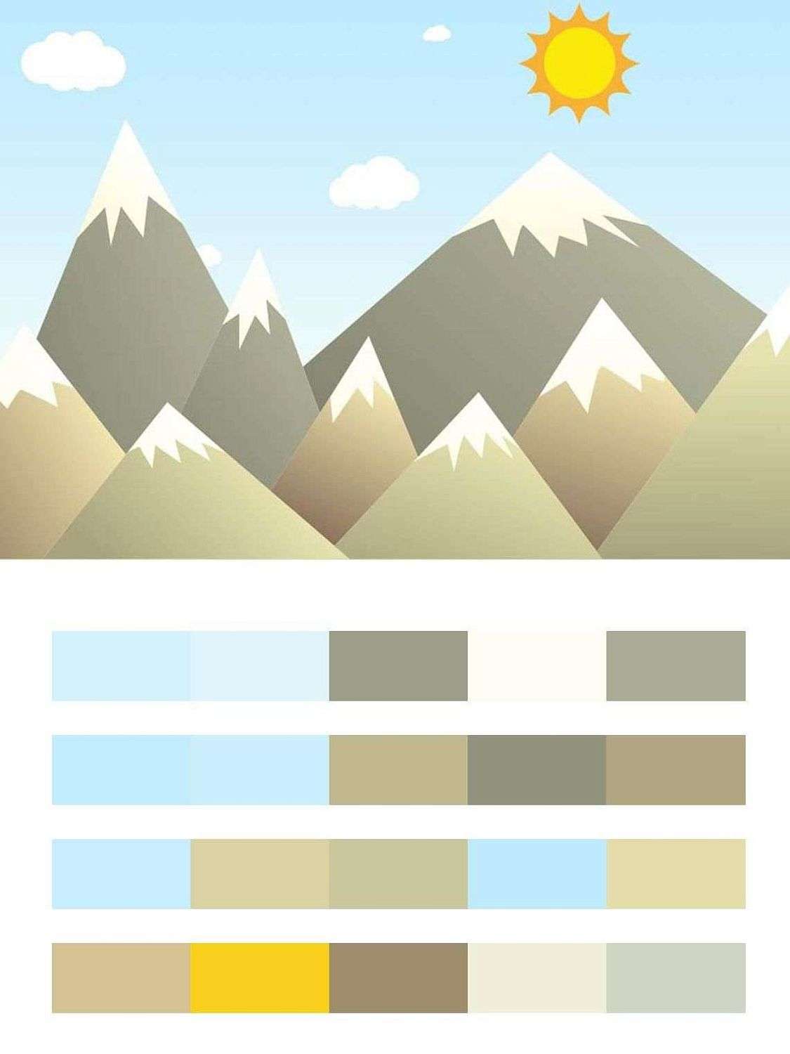 Горы 3д зеленые  12-844