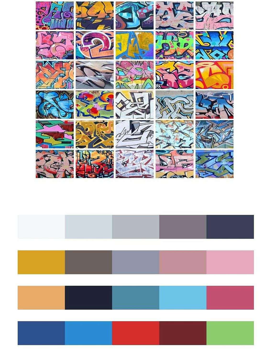 Коллаж граффити в цвете  12-1577