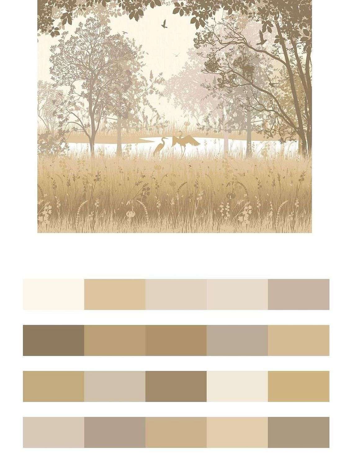 Лес в бежевых оттенках  9-1633