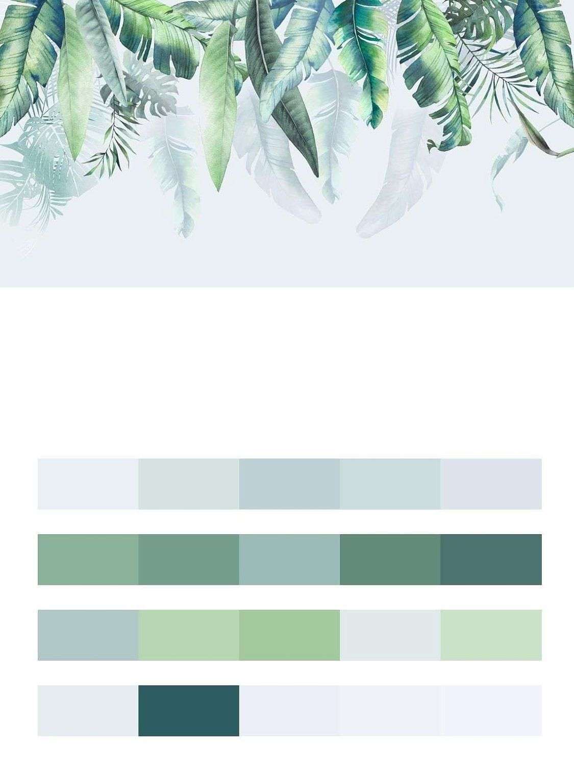 Тропические листья сверху  13-504