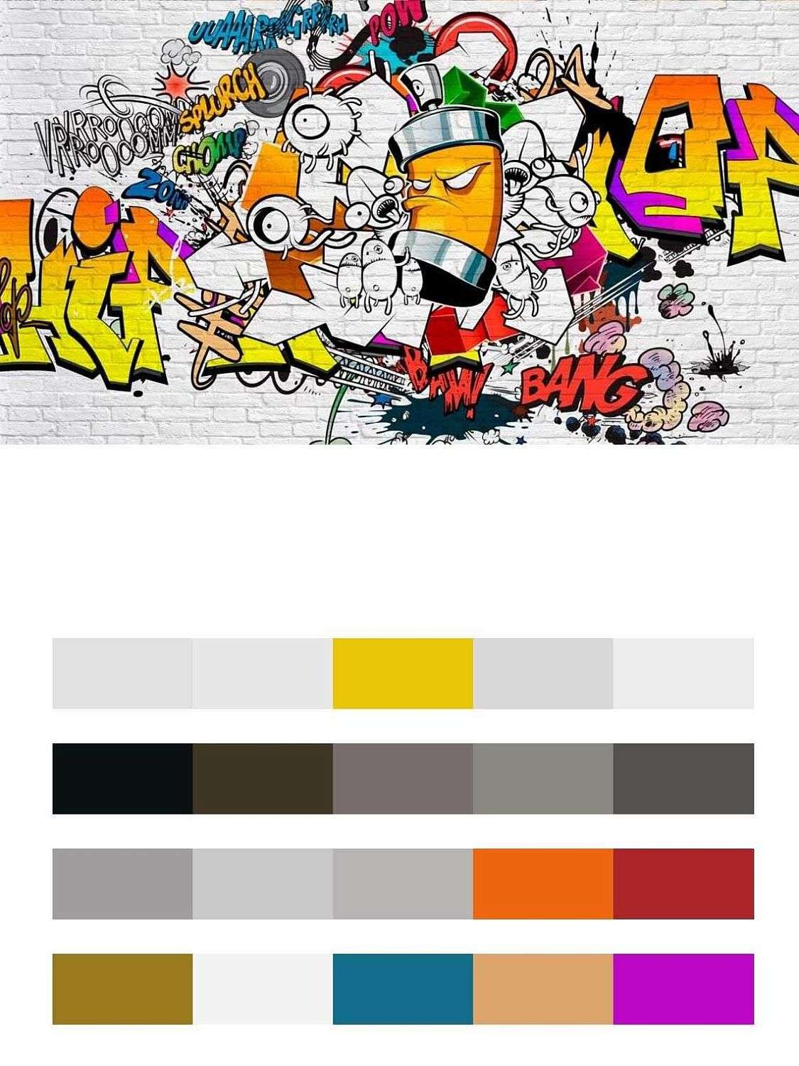 Граффити на кирпичной стене  9-1669