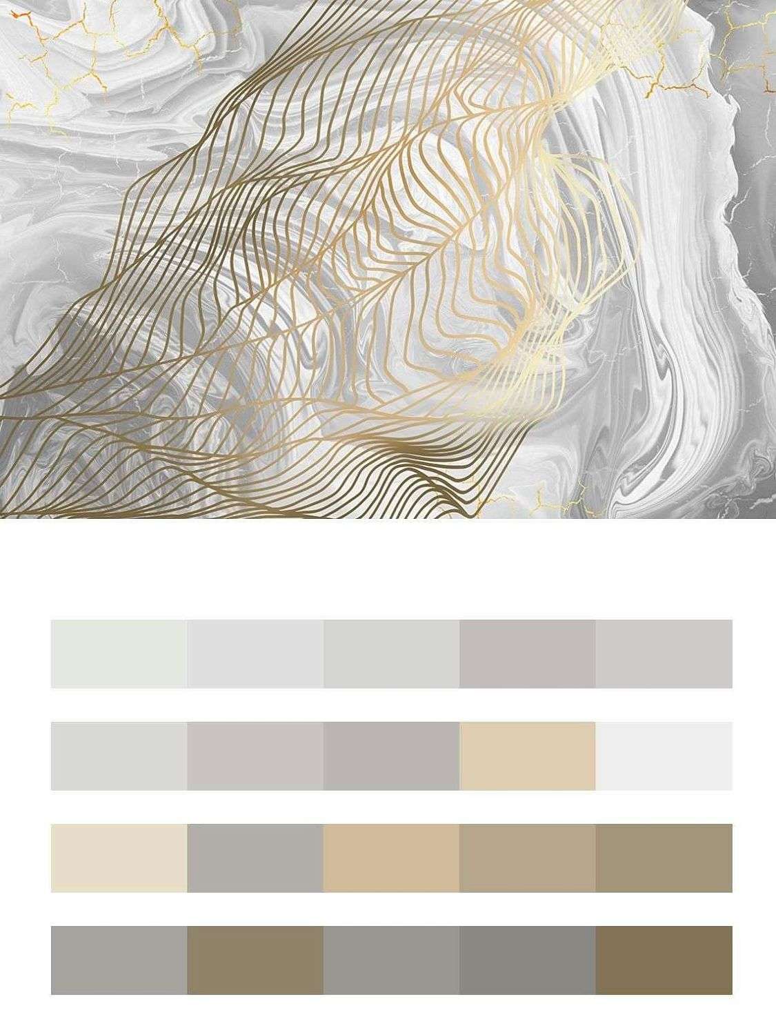 в спальню Золотые линии на мраморе  9-1854