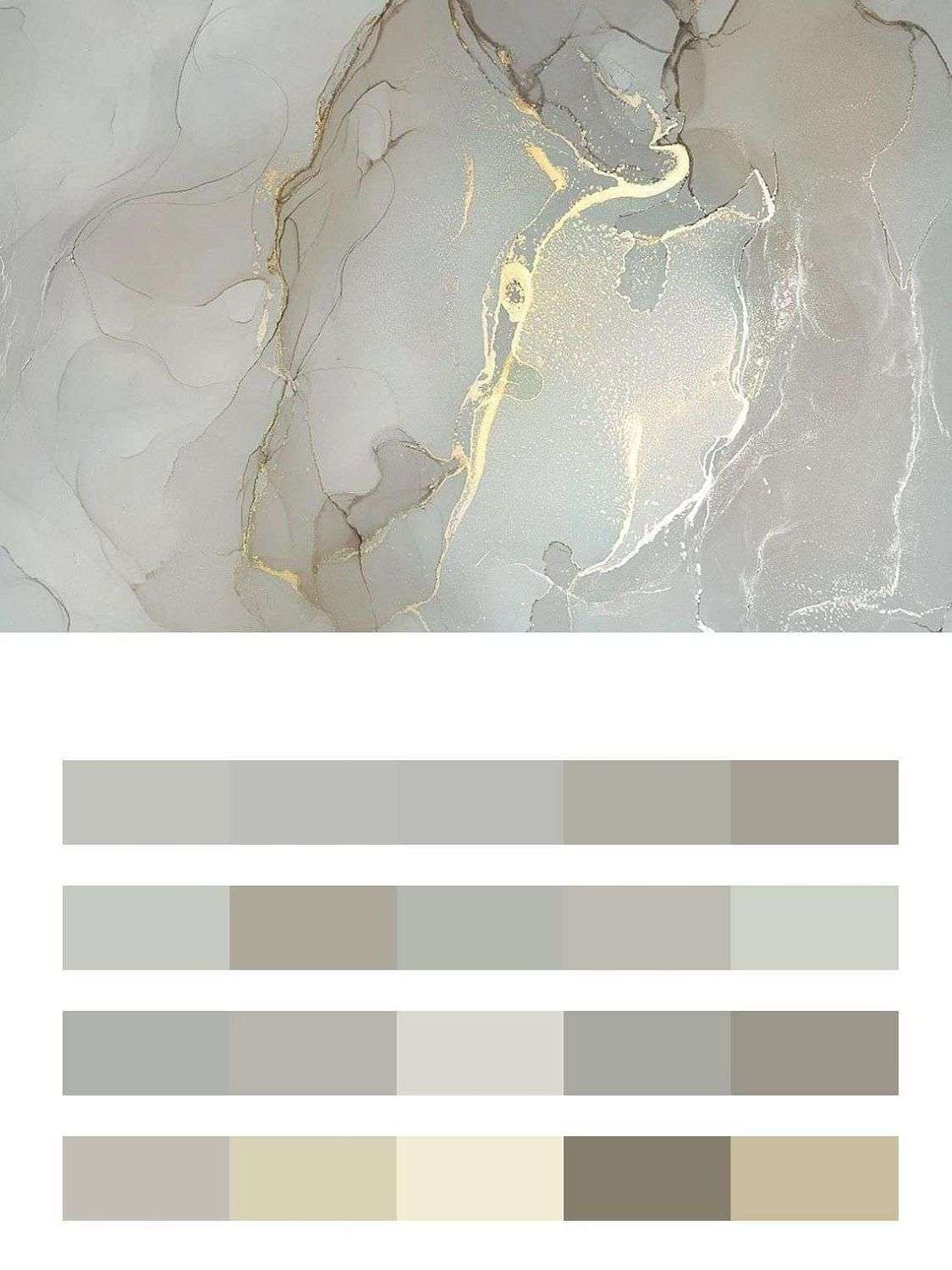 Серый флюид с золотом  9-1439