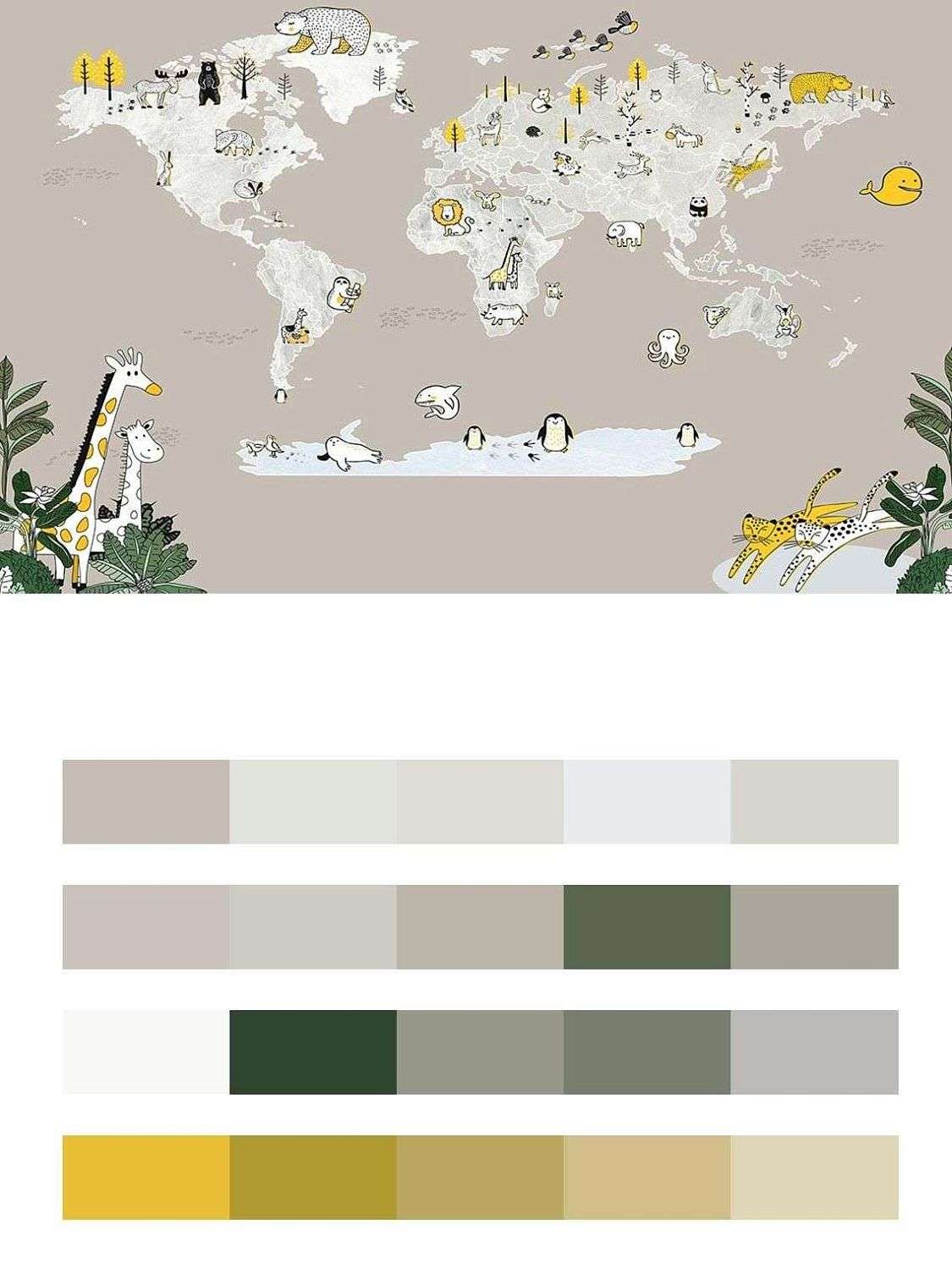 Карта для малышей с милыми зверятами  12-1543