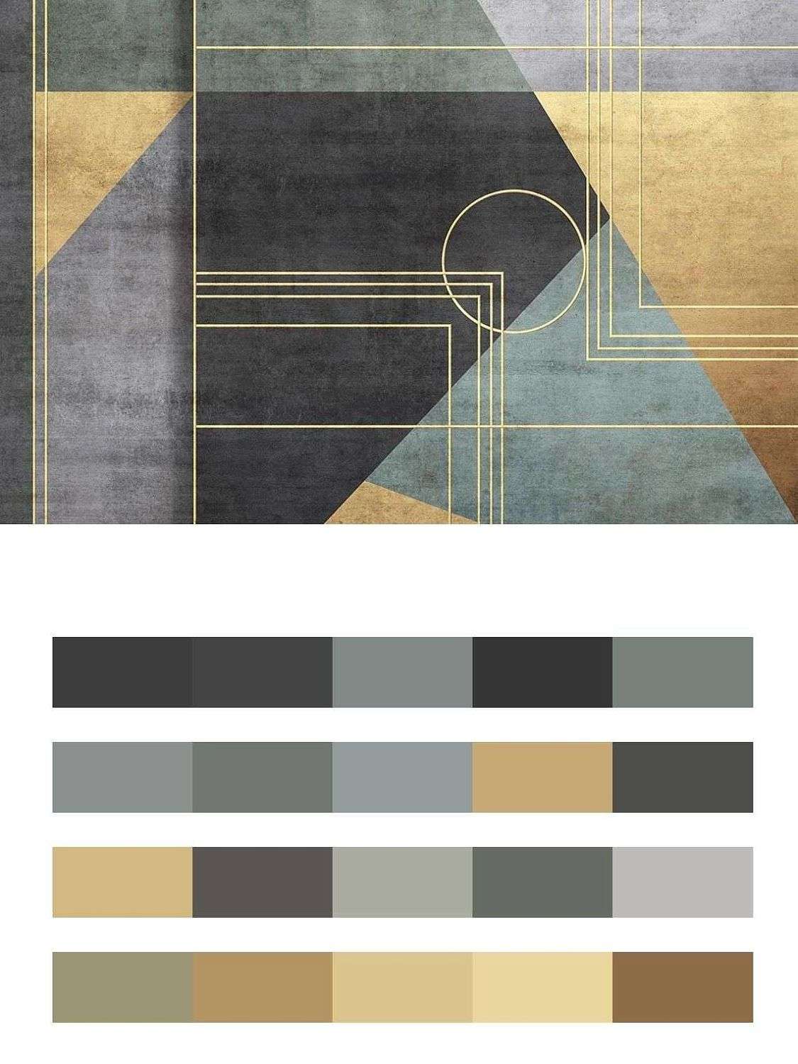 Серо-золотая геометрия  9-1647