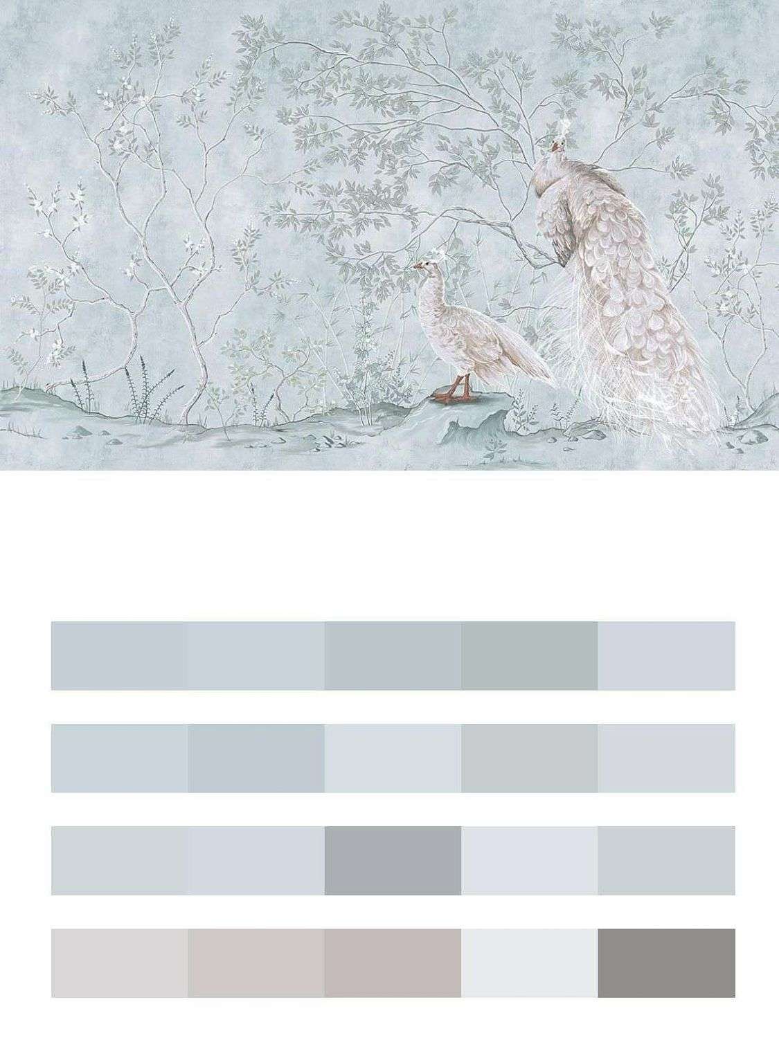 Благородные белые павлины  9-1819