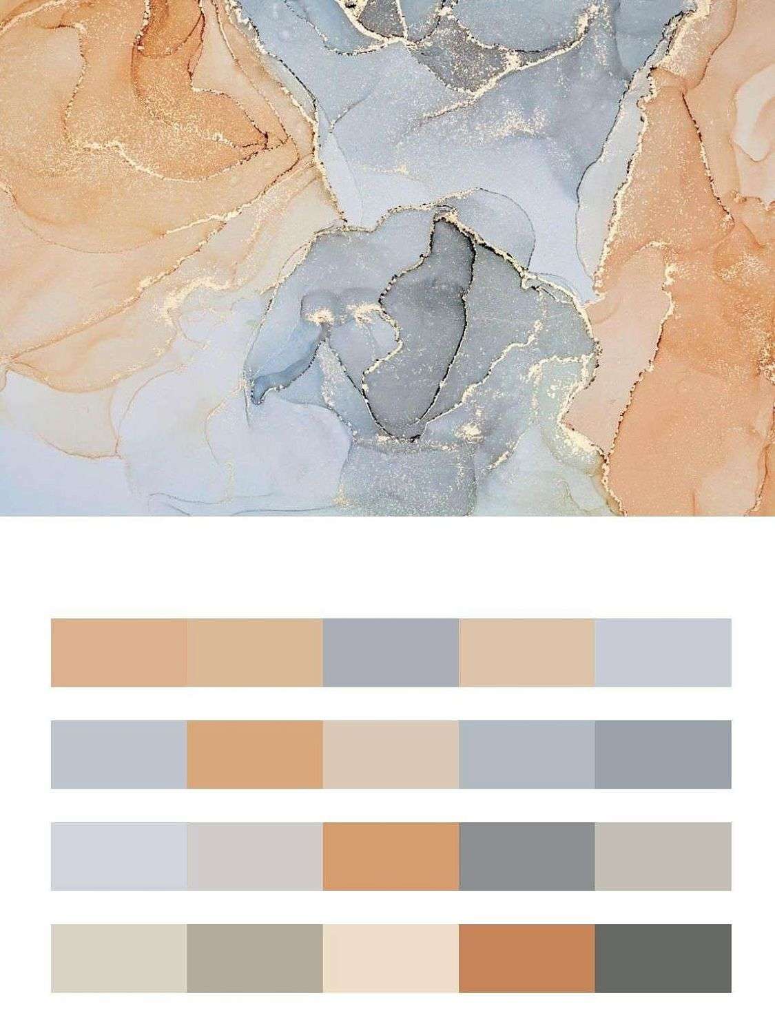 Золотые разводы флюида  9-1525