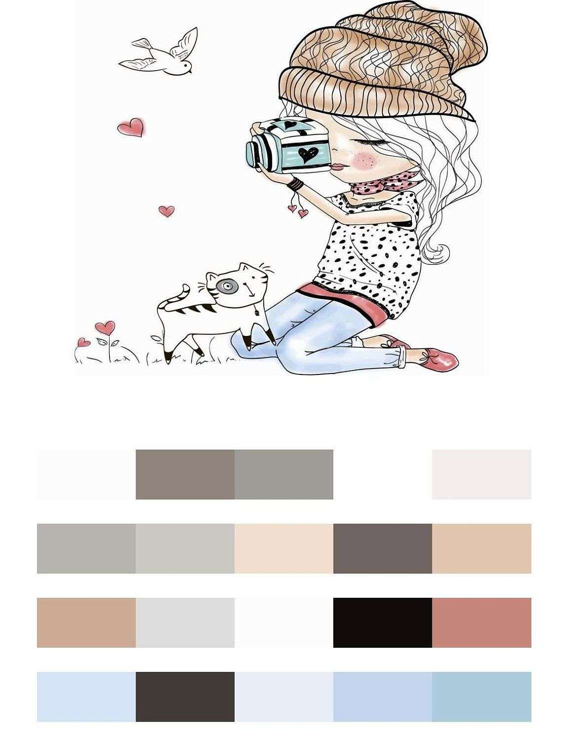 Девочка с фотоаппаратом  12-1128