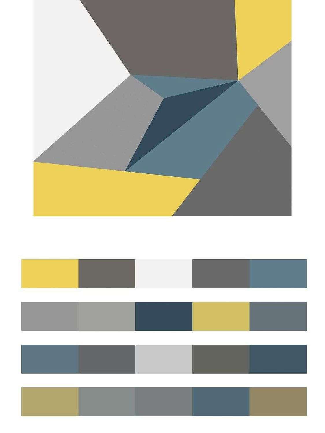 Желто-серая абстракция  14-398