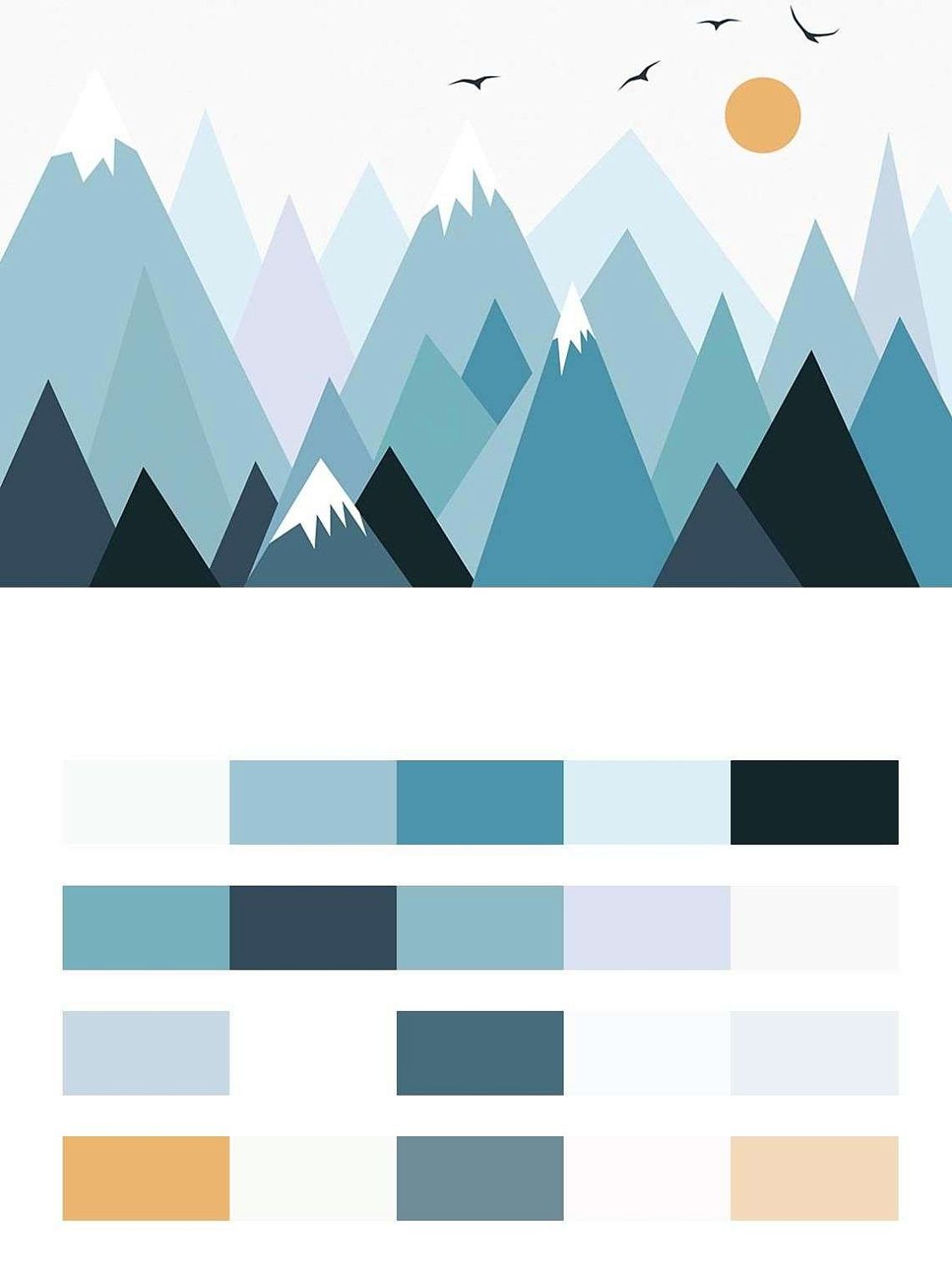 Стильные горы в детскую  14-347