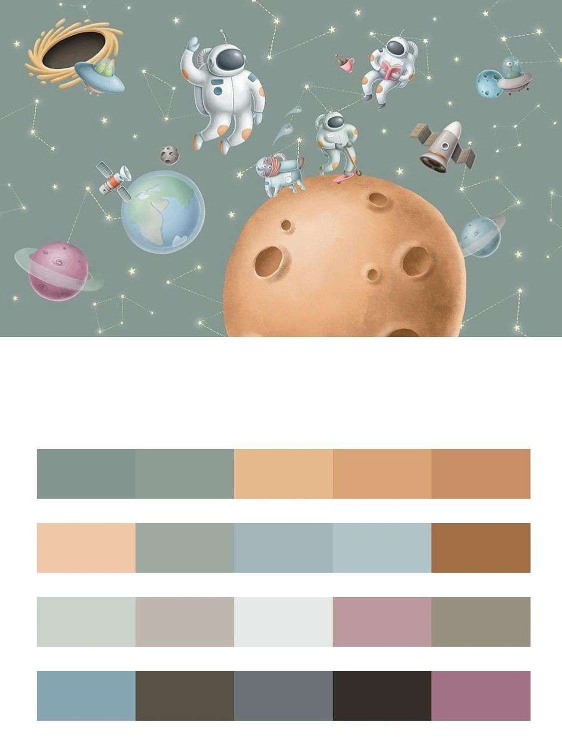 детские. Космонавты на планете  12-1628