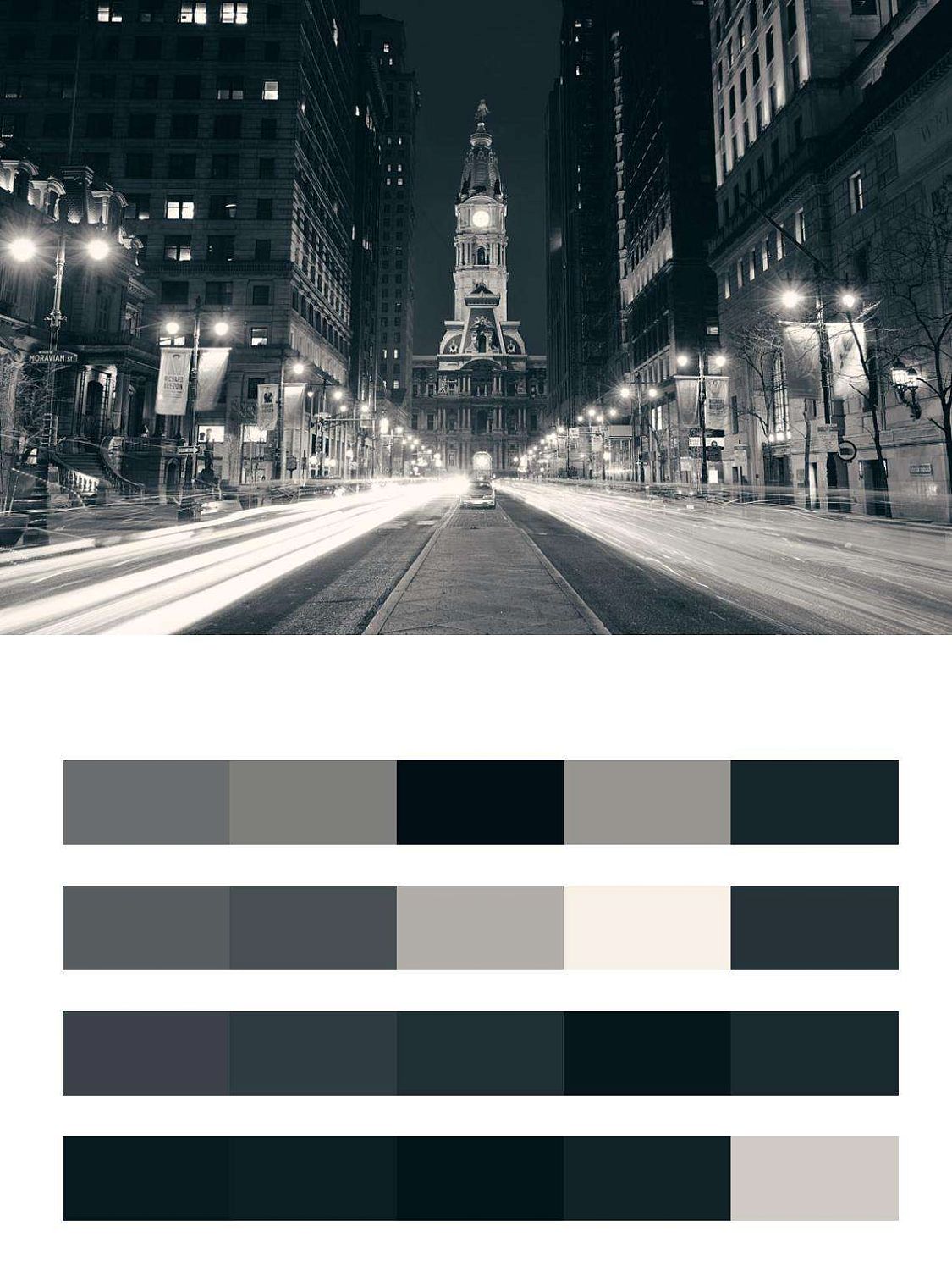 Черно белая улица Нью Йорка  9-839