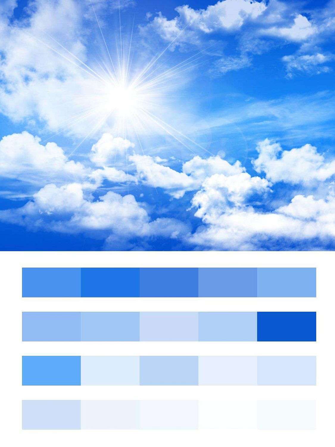 Большие лучи солнца на красивом небе  9-380