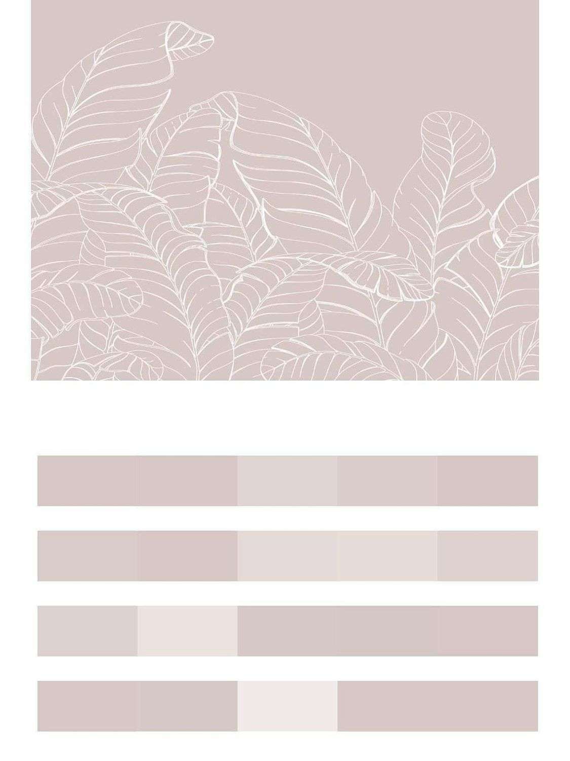 Пальмы листья в нюдовых тонах  14-468