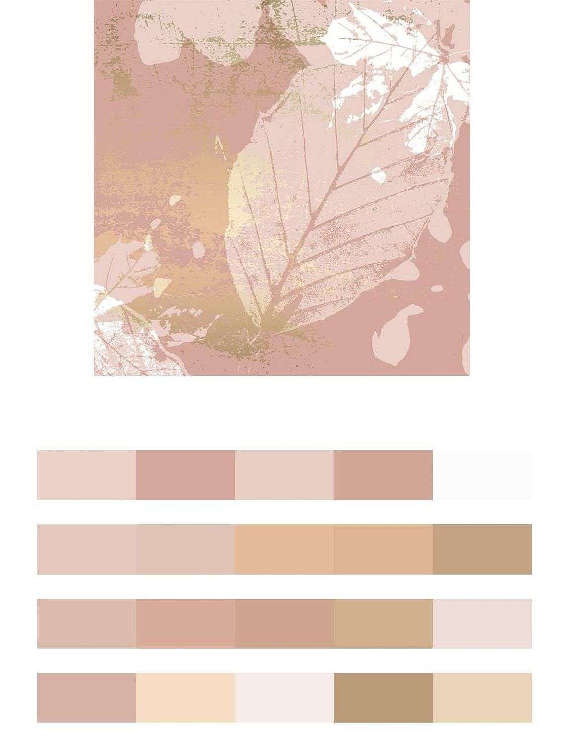 Листок на розовом фоне  9-1105