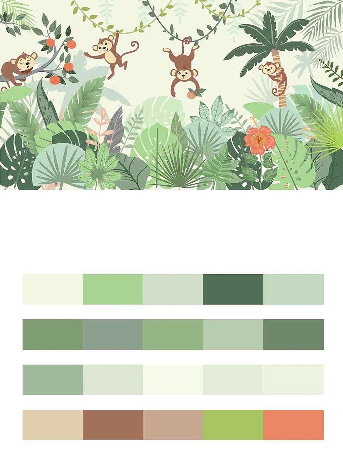 Веселые обезьянки в джунглях  12-1528