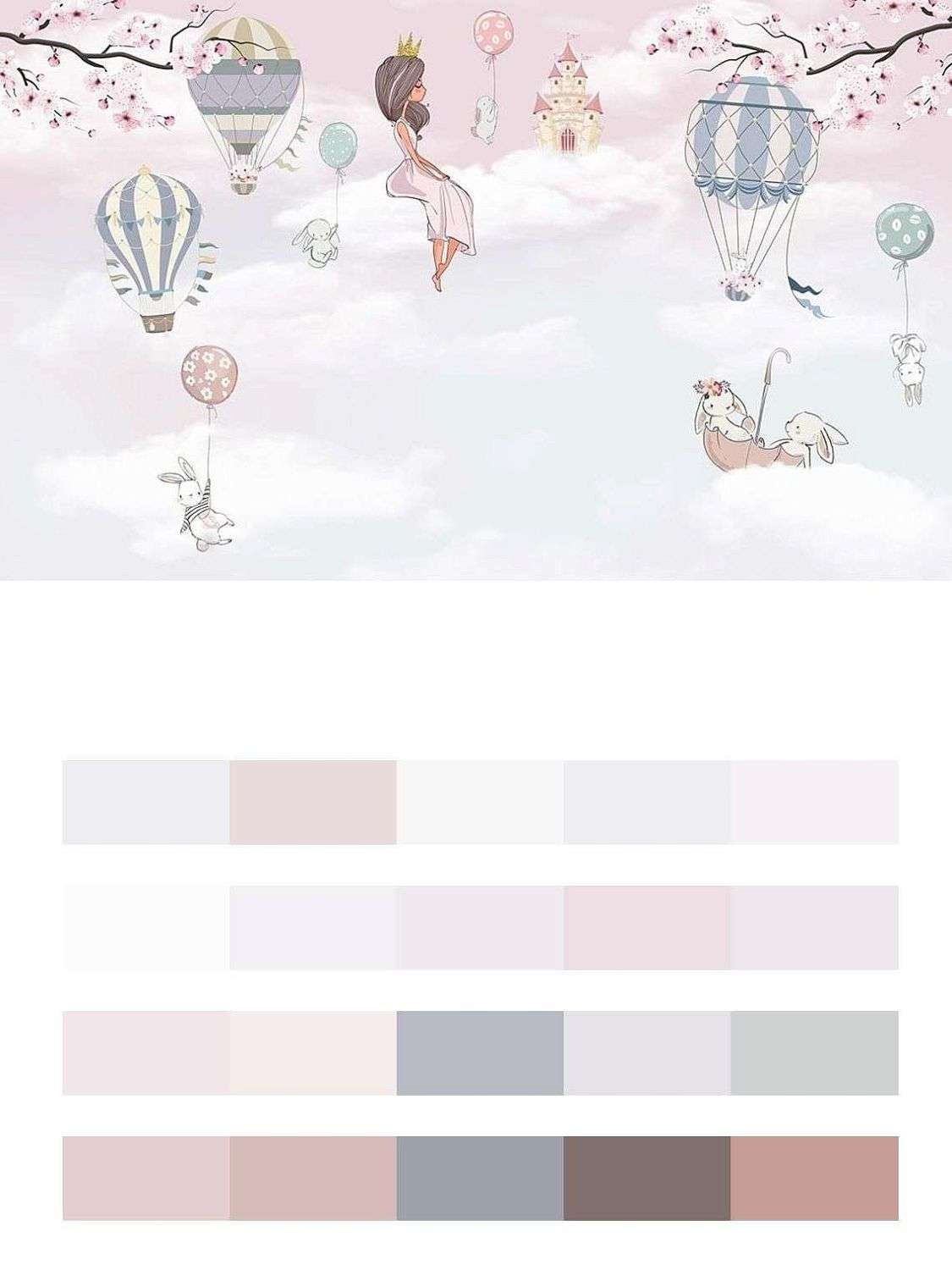 Принцесса на облачке в детскую  12-1569