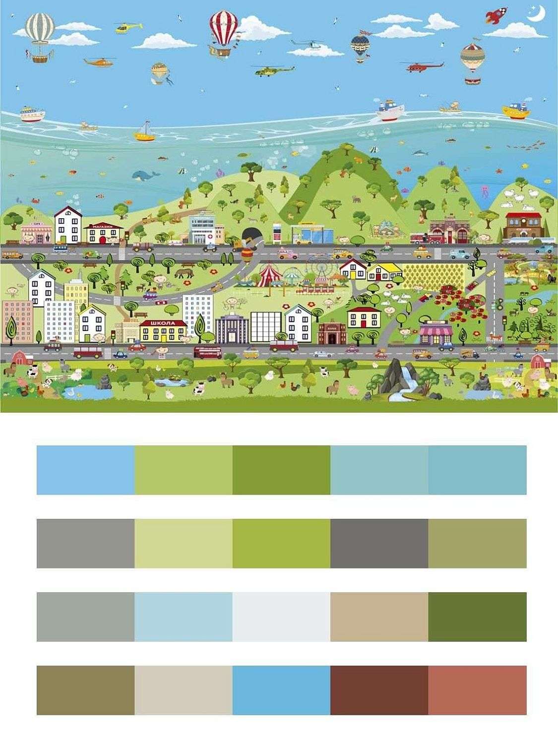 Яркий городок в детскую  12-1199