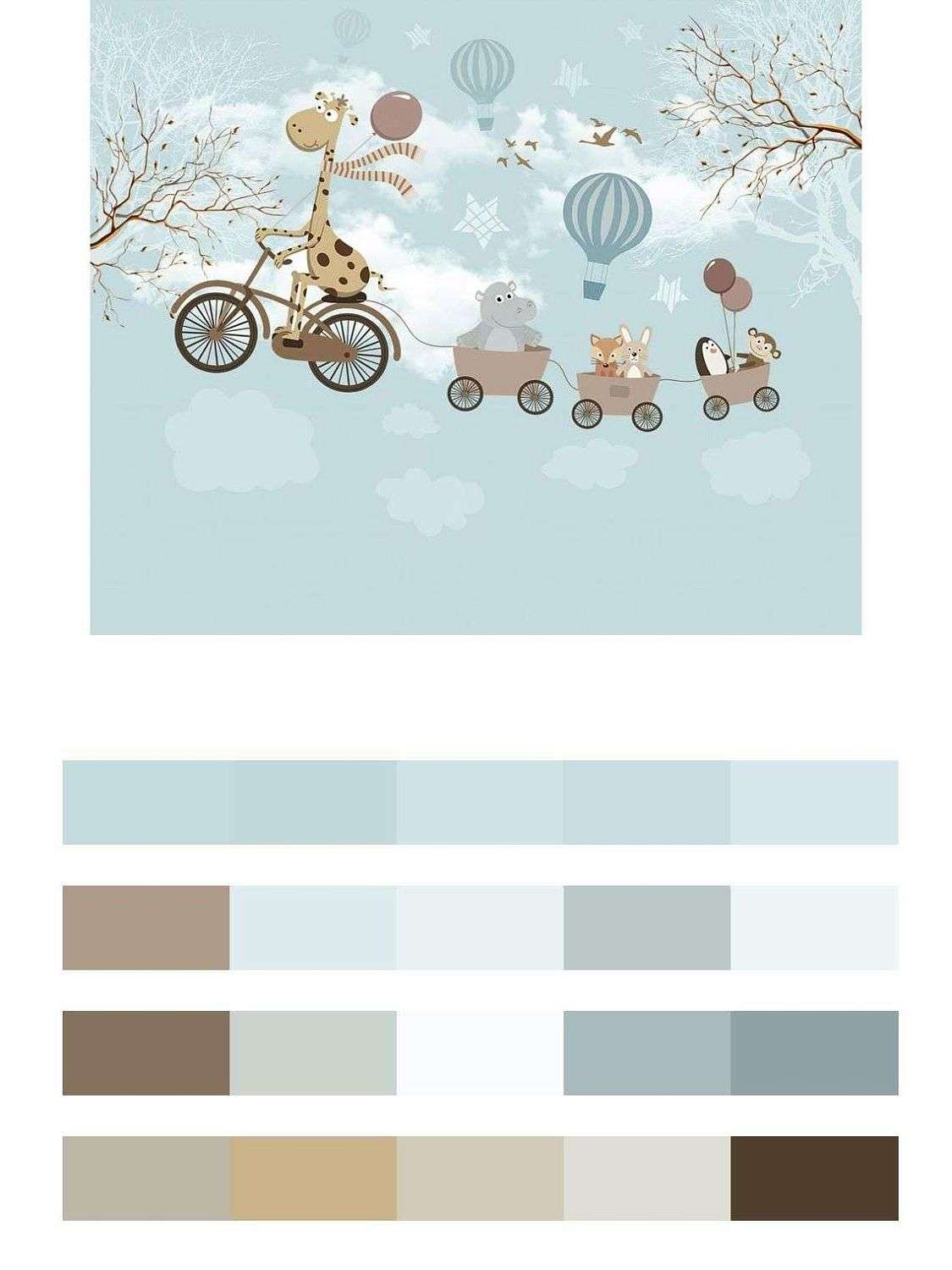 Звери на велосипеде в небе  12-1174