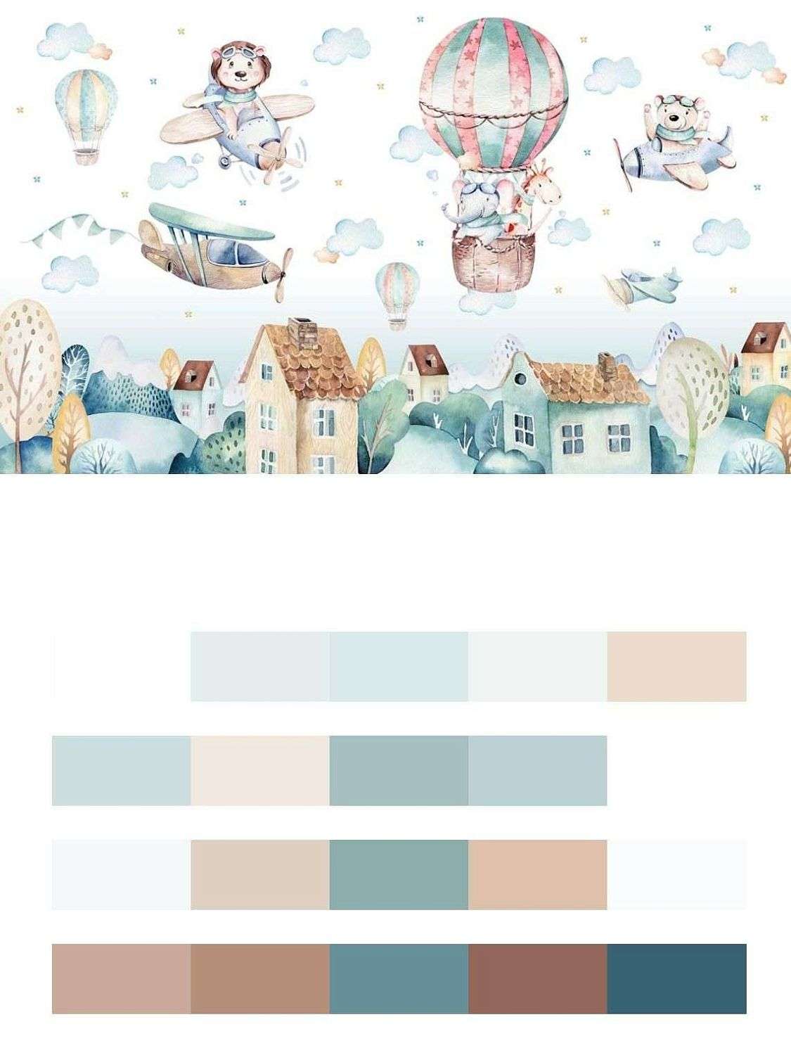 Воздушный шар над городком  14-155