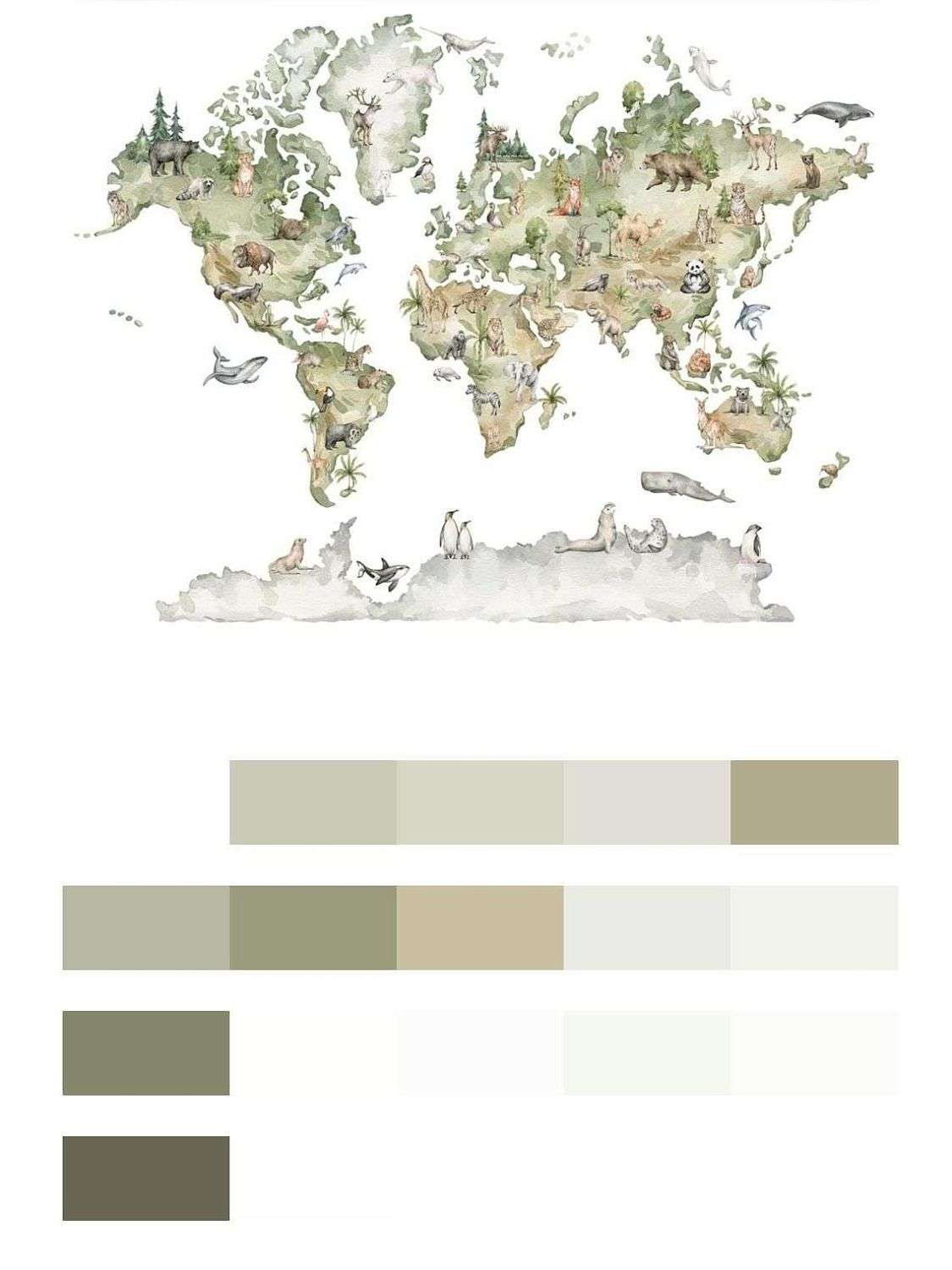 Животные на карте мира  14-593