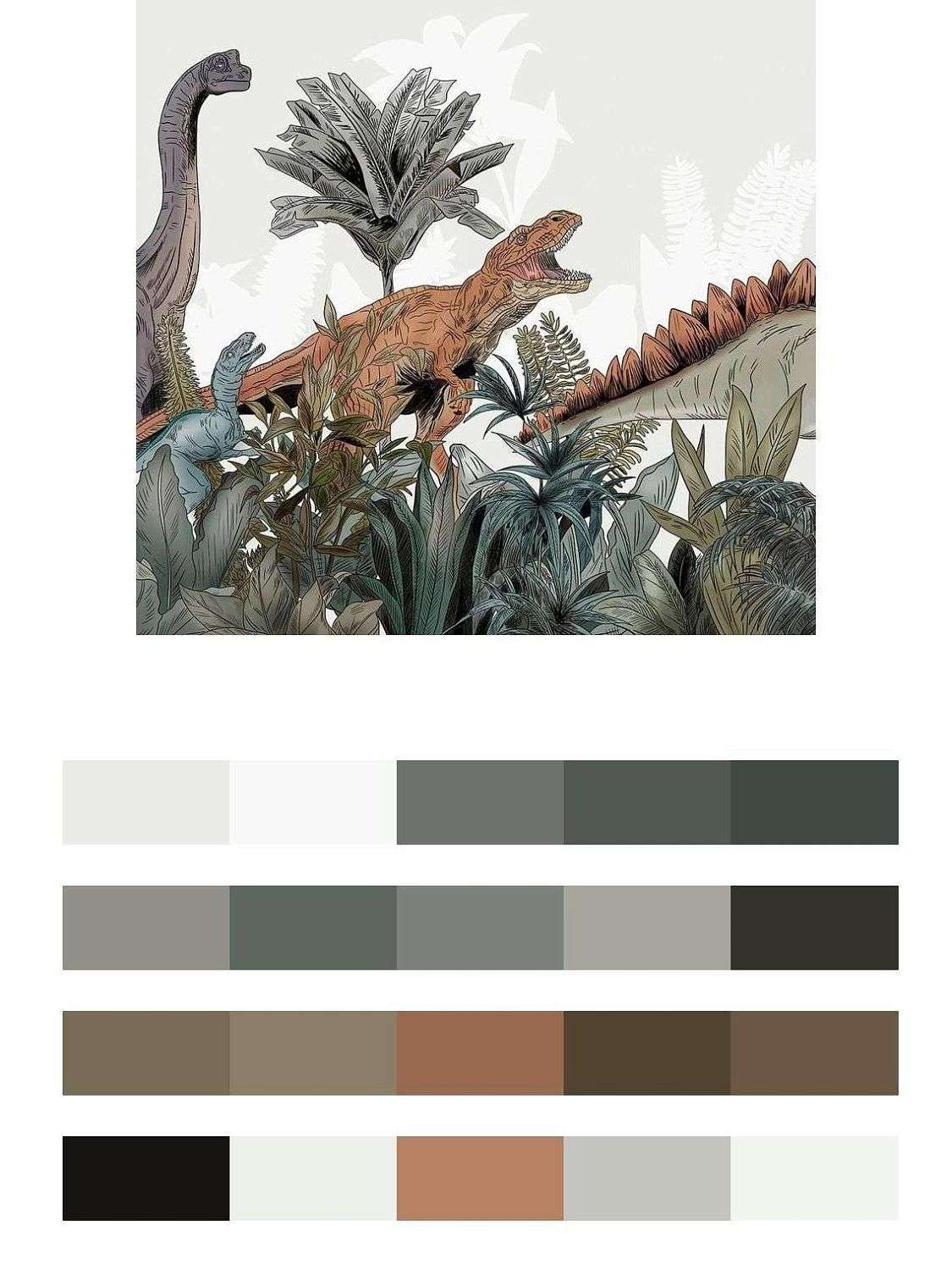 Динозавры в детскую  12-1494