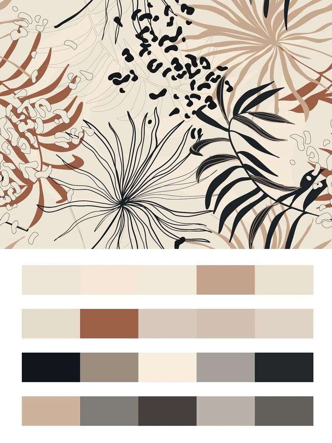 Узор с листьями  9-1122