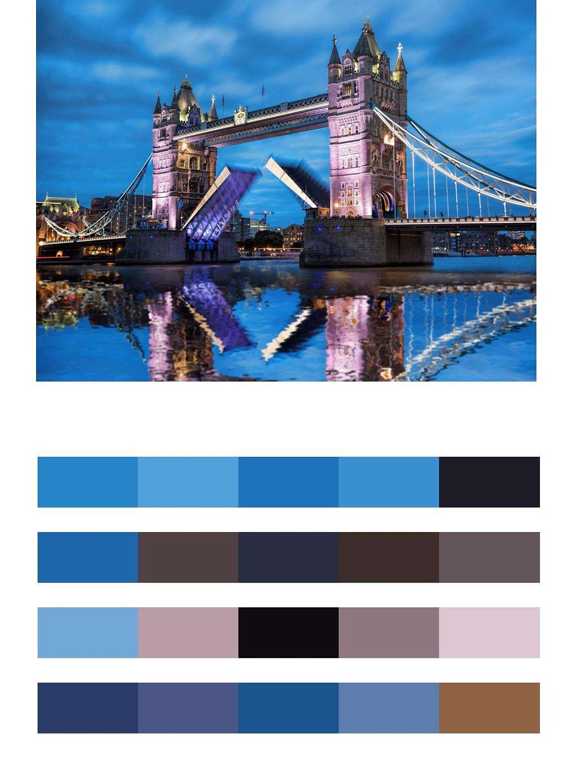 Тауэрский мост в ночи  9-678