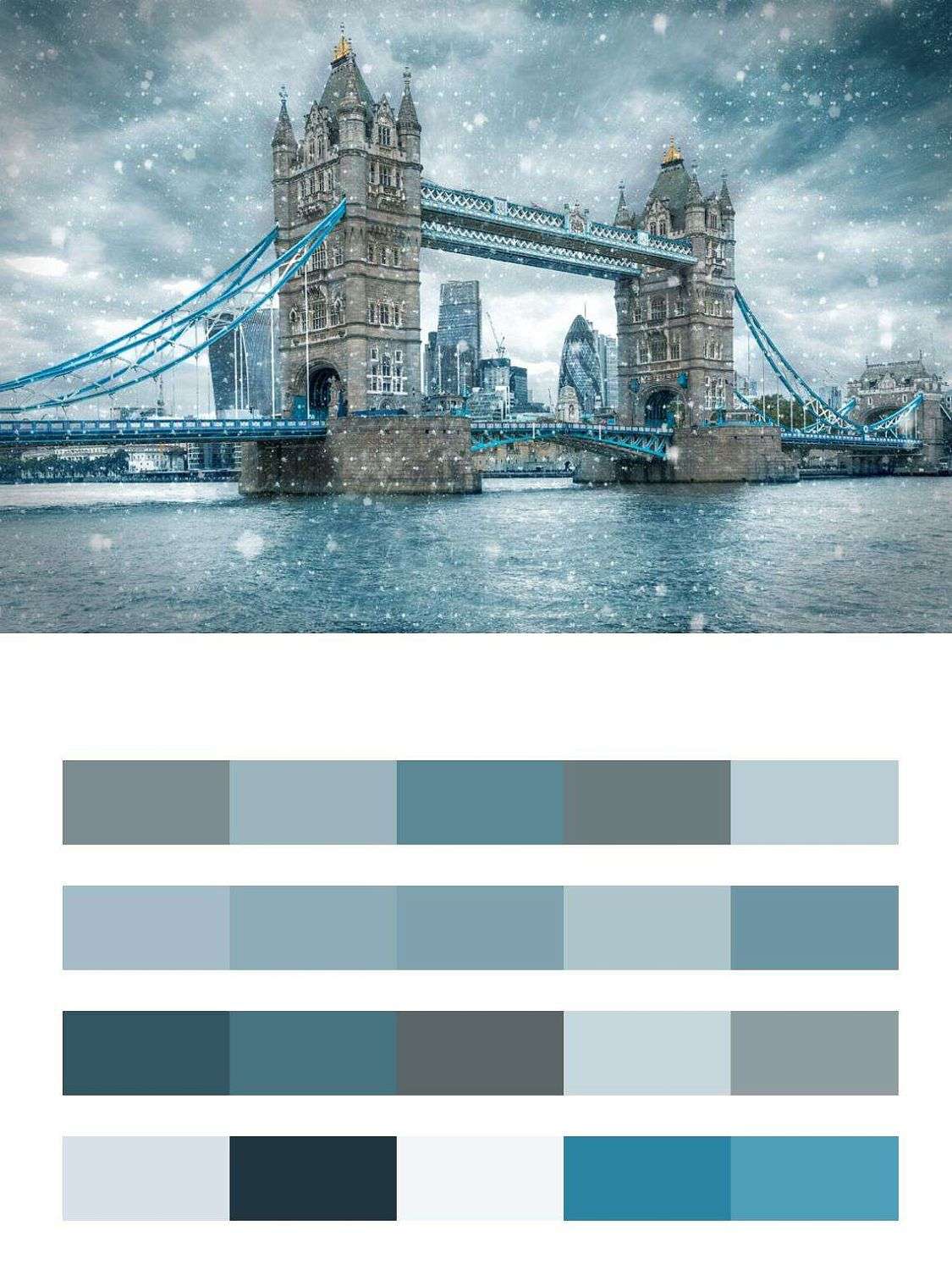 Зимний пейзаж Лондона  9-536