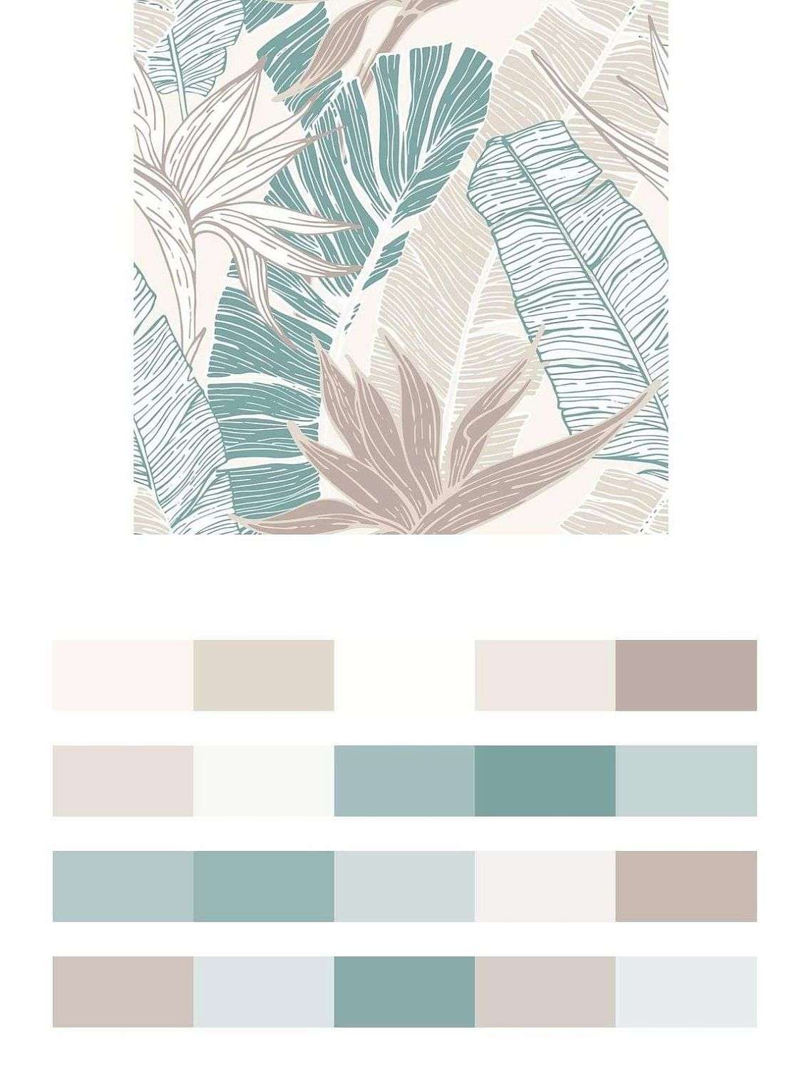 Мятные тропические листья  9-1391