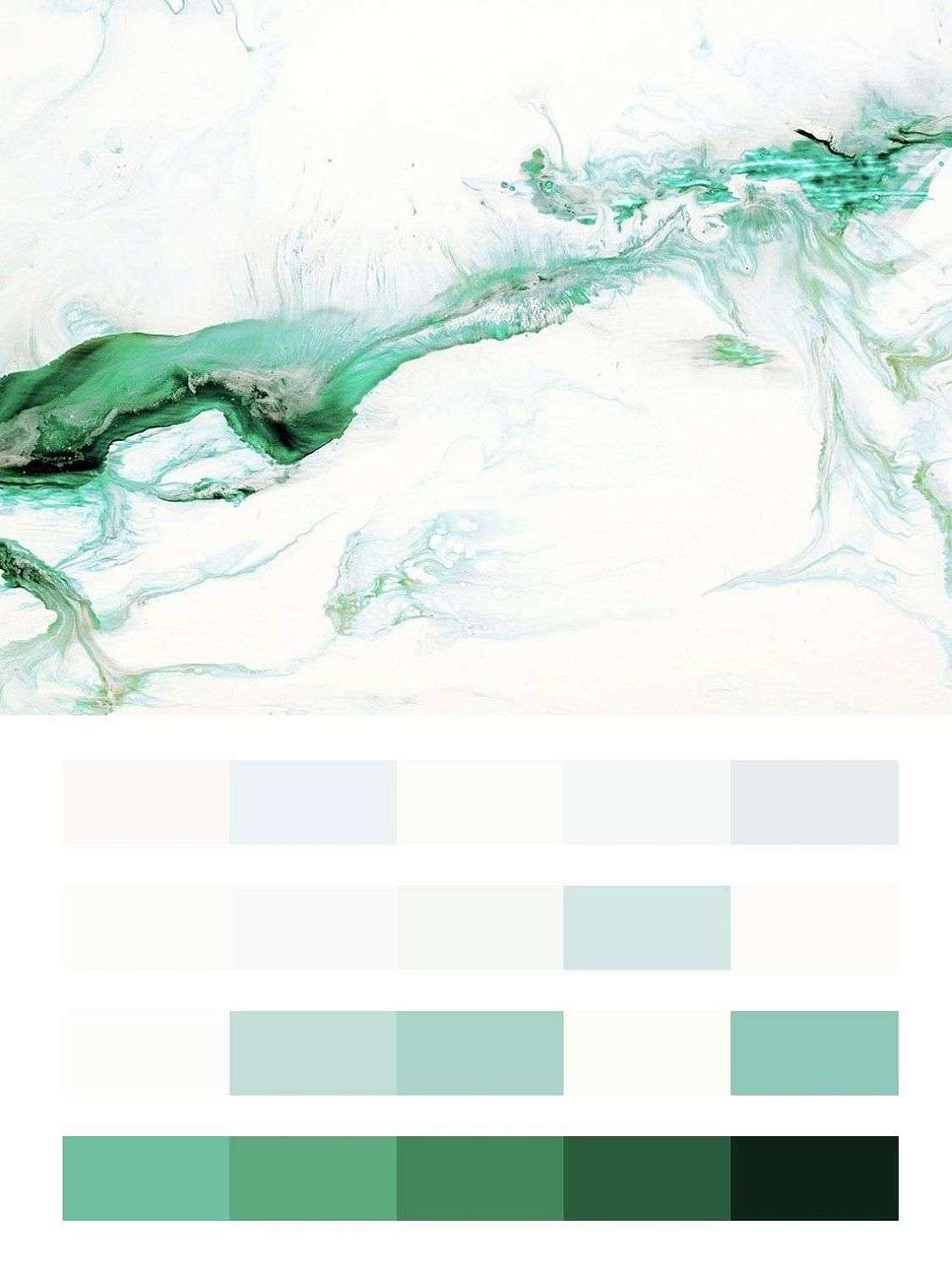 Зеленый флюид арт  9-1419