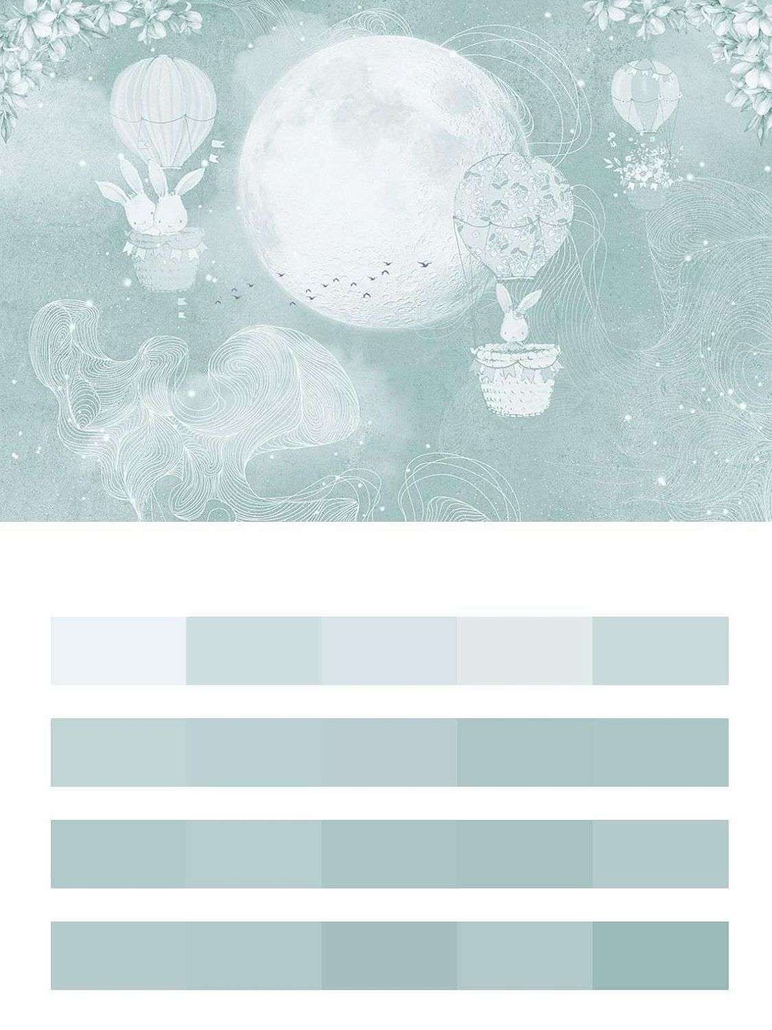 детские. Зайки летят на шариках  12-1625