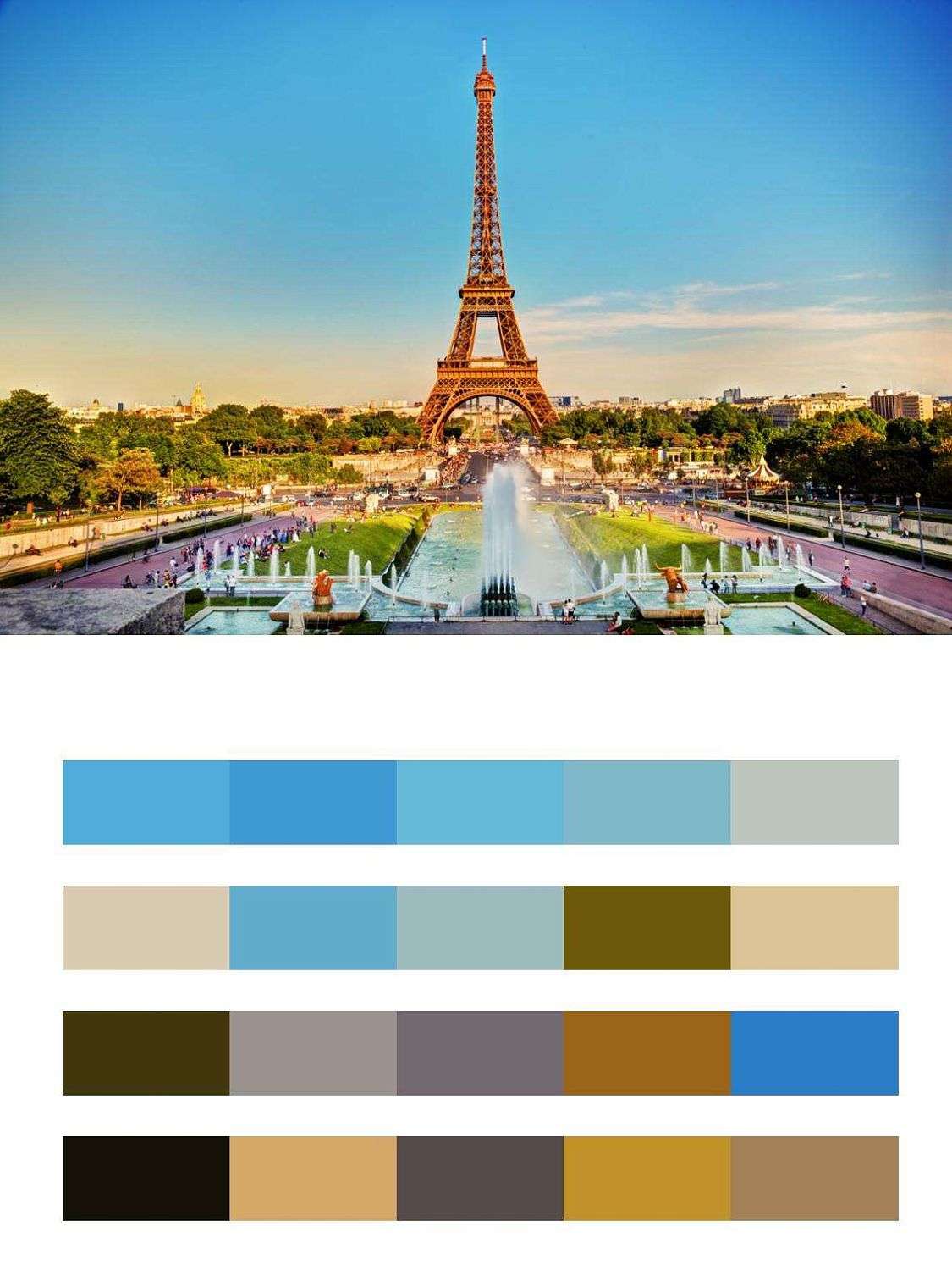 Вид на эйфелеву башню снизу во время заката  9-790