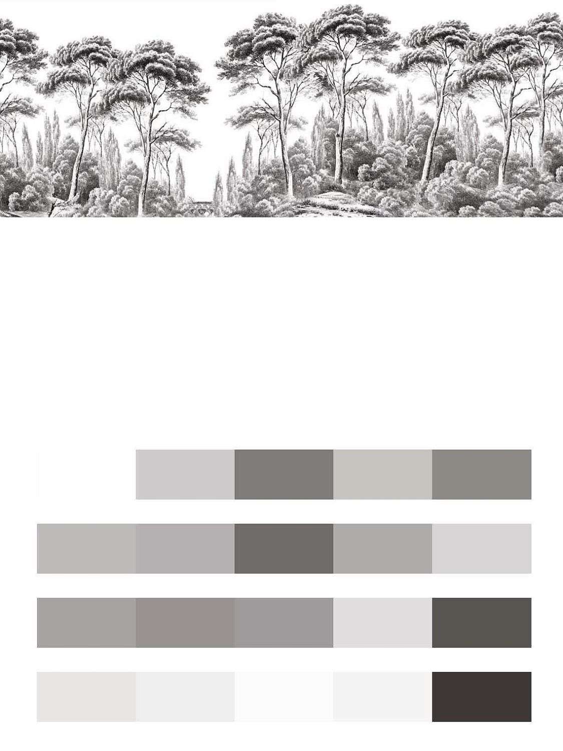 Гризайль деревья  9-1674