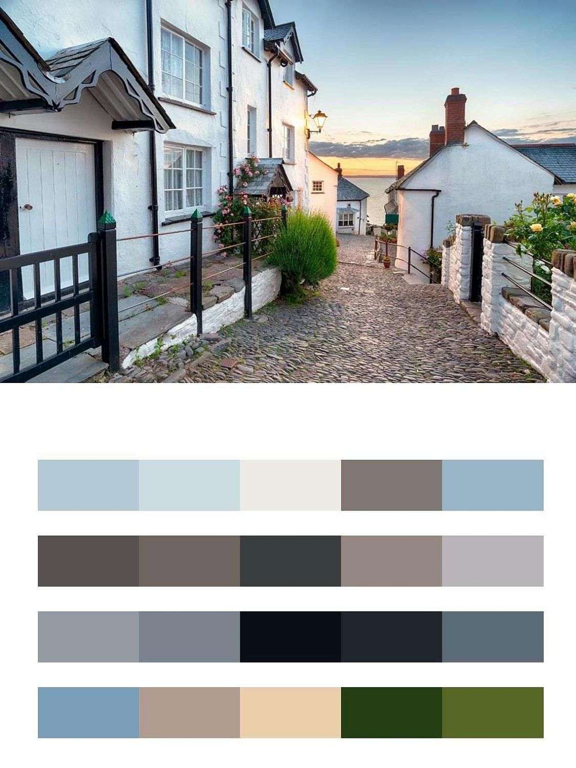 Улочка с белыми домами  9-1412