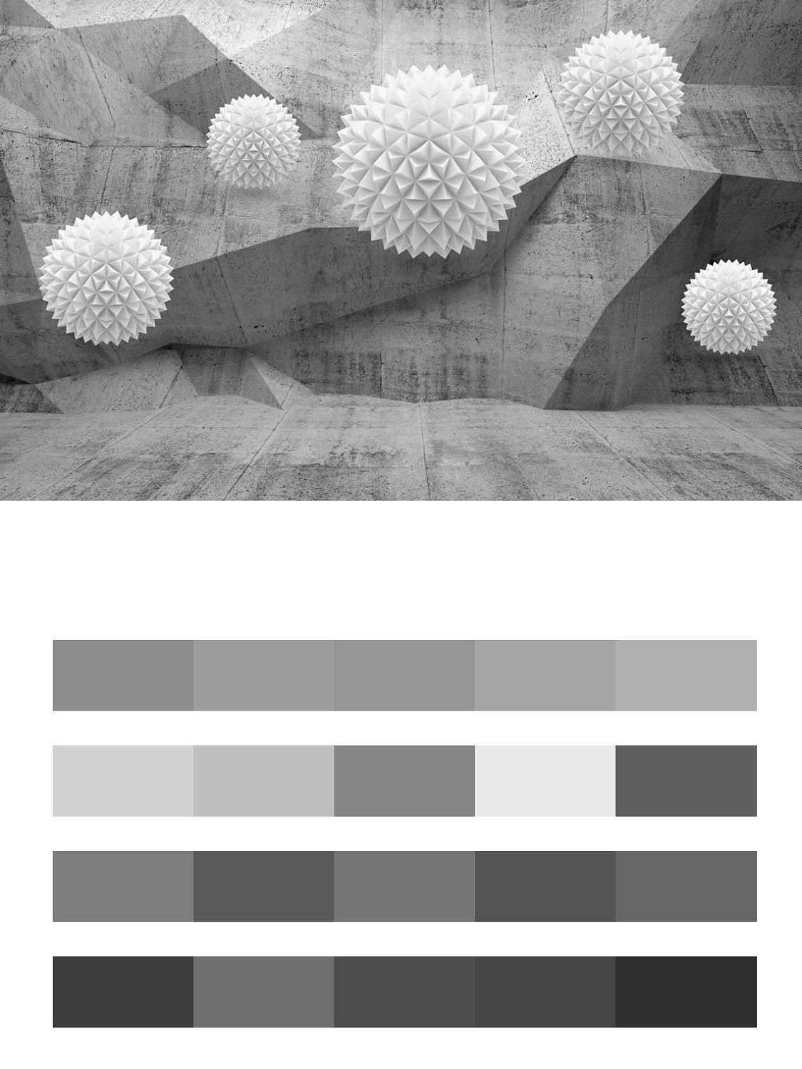 3д шары в серой сфере  10-793