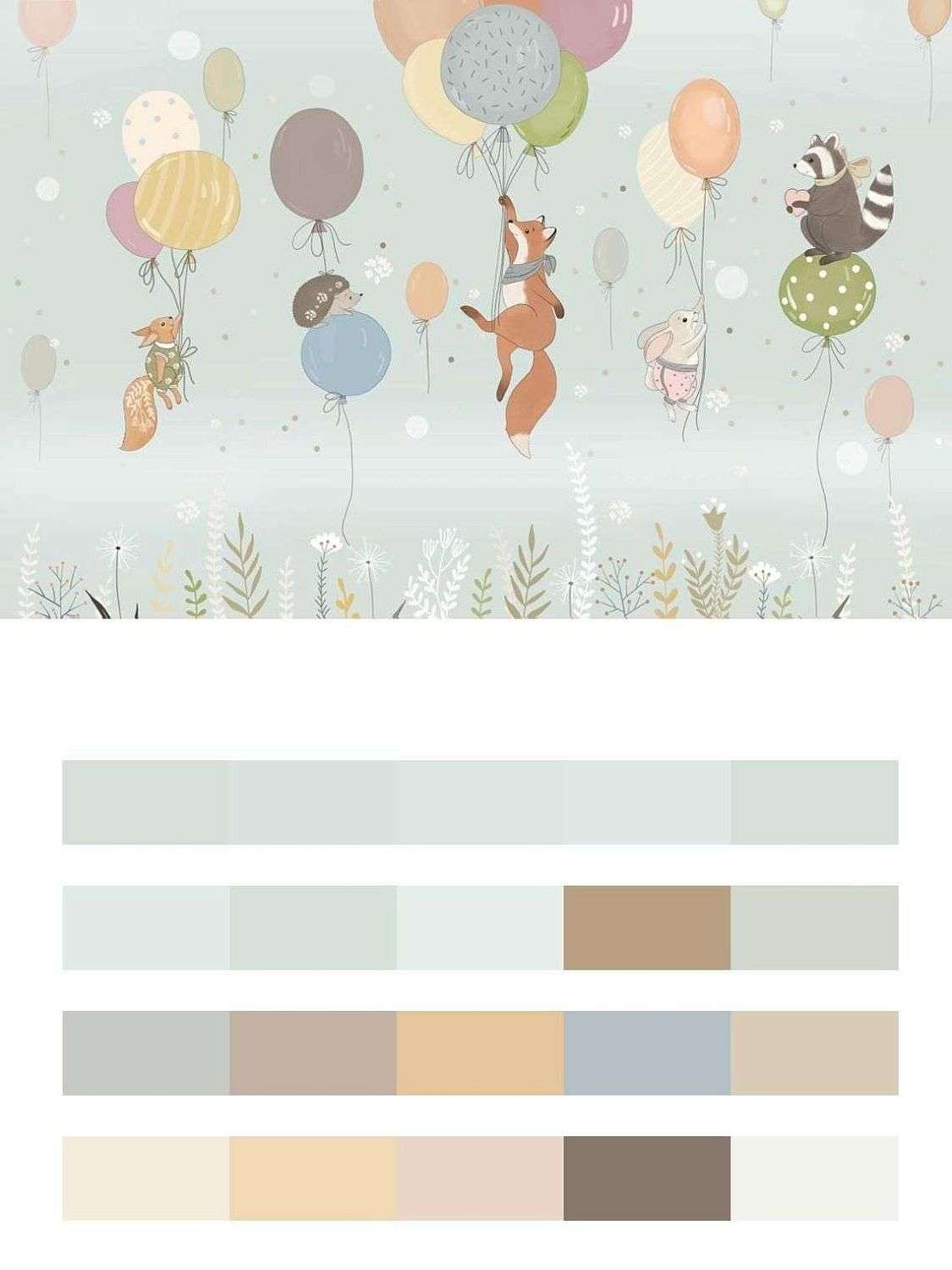 Лисичка с друзьями на шариках  14-680