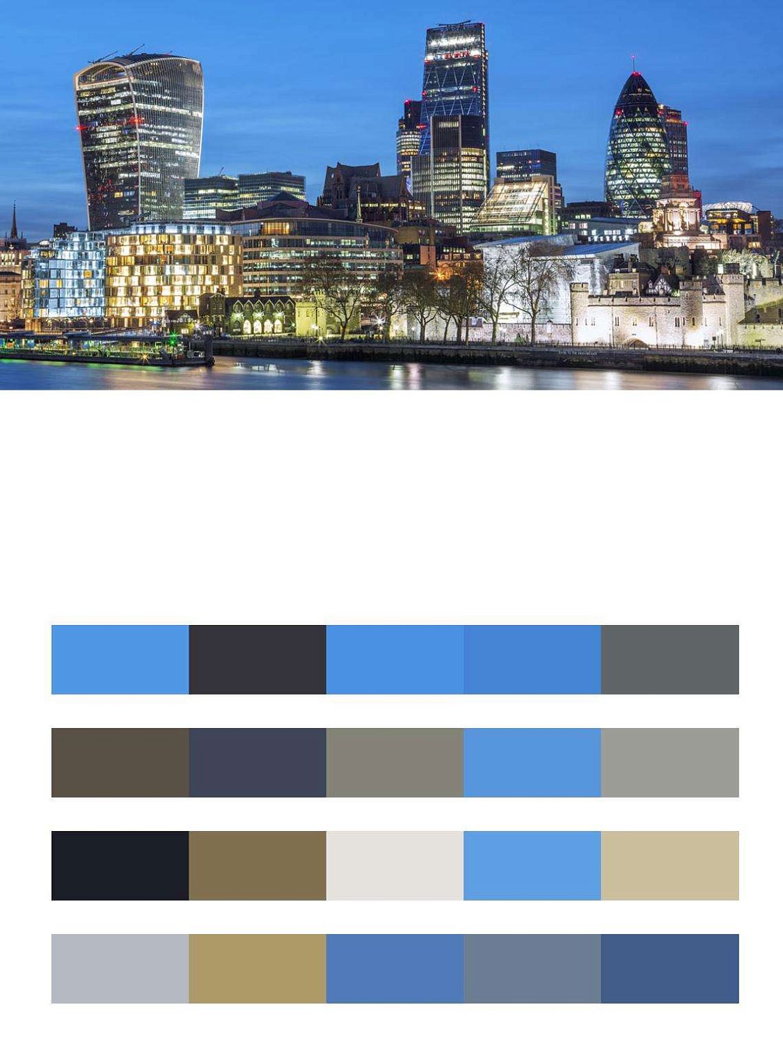 Яркие огни Лондона вечером  9-558