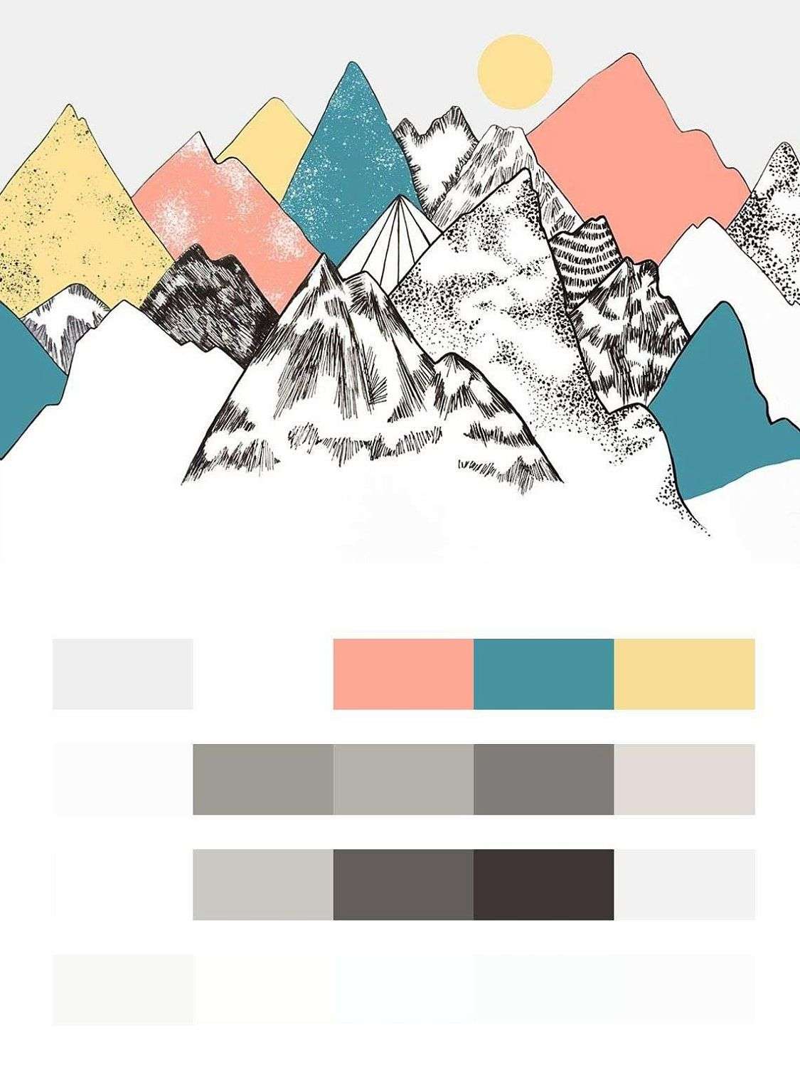 Разноцветные горы для девочки  14-206