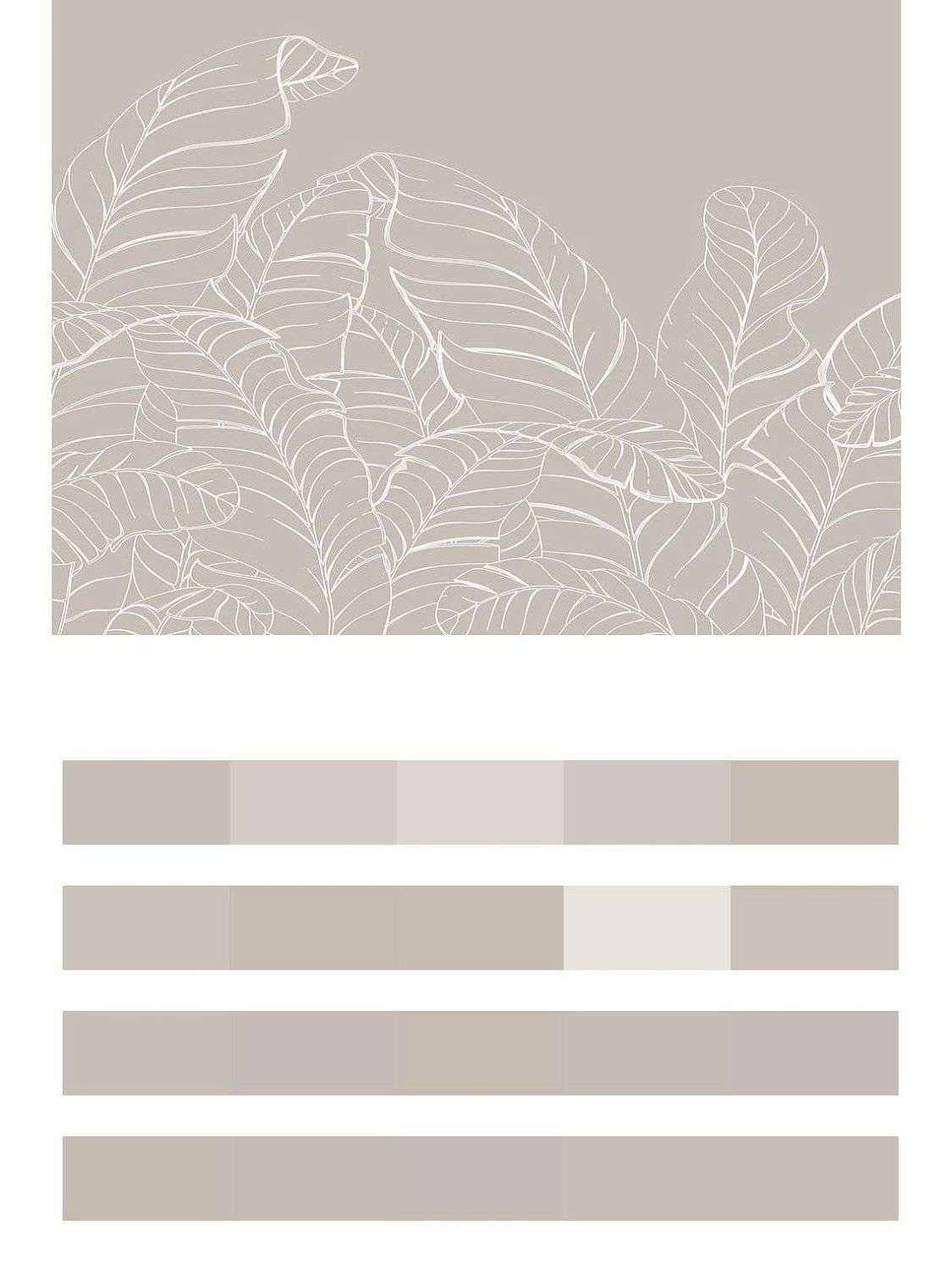 Листья пальмы в бежевых тонах  12-1434