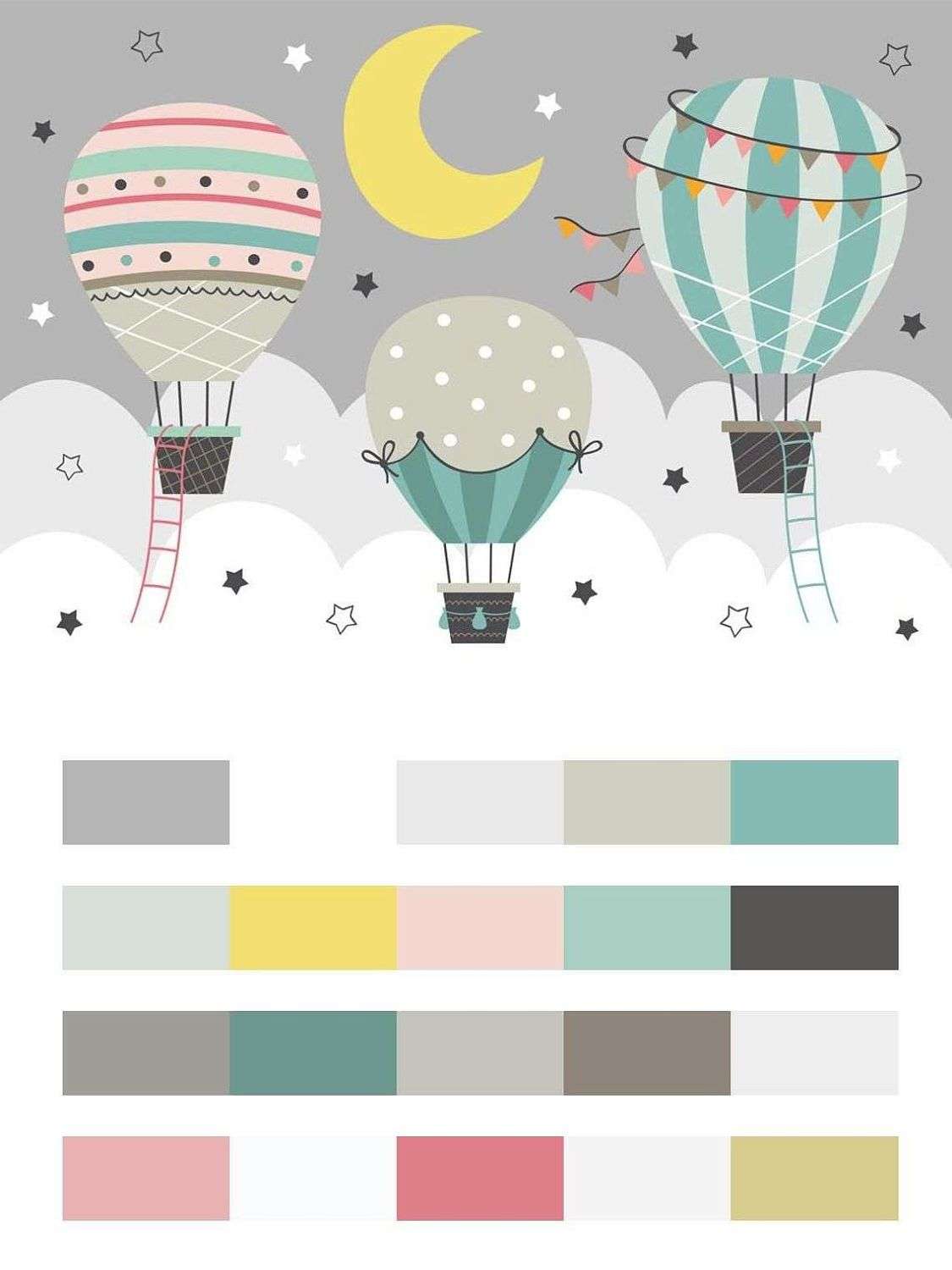 Воздушные шары и луна  14-372