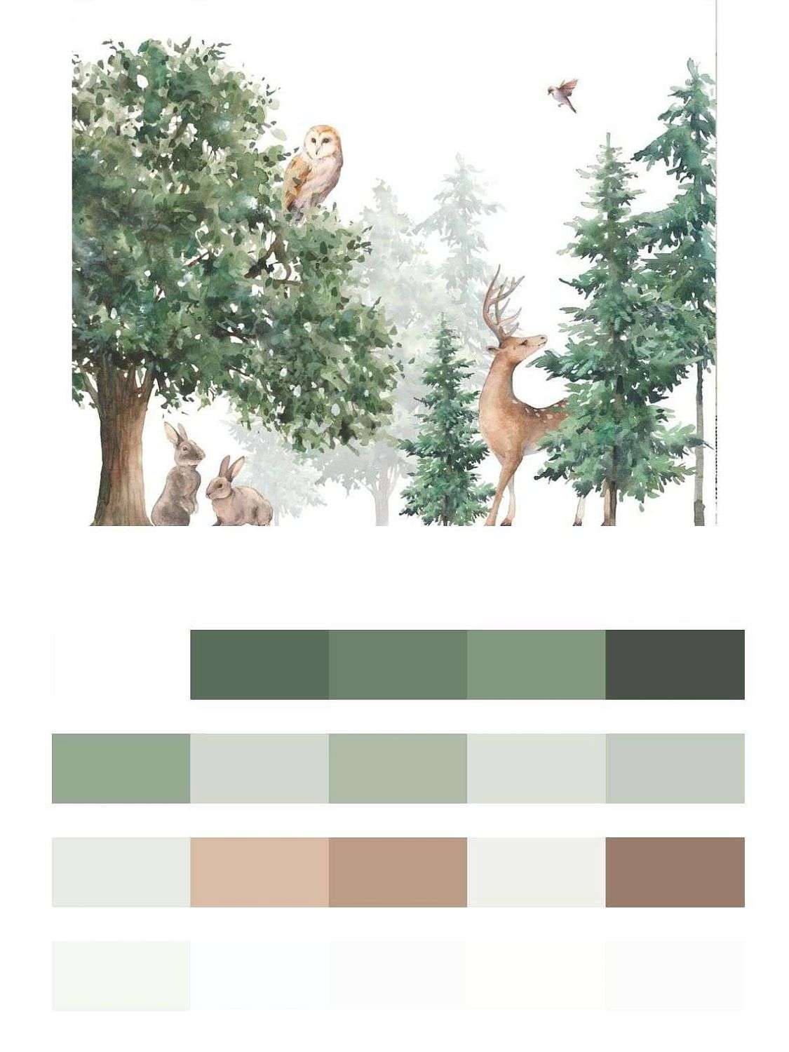 Хвойный лес с жителями  14-591